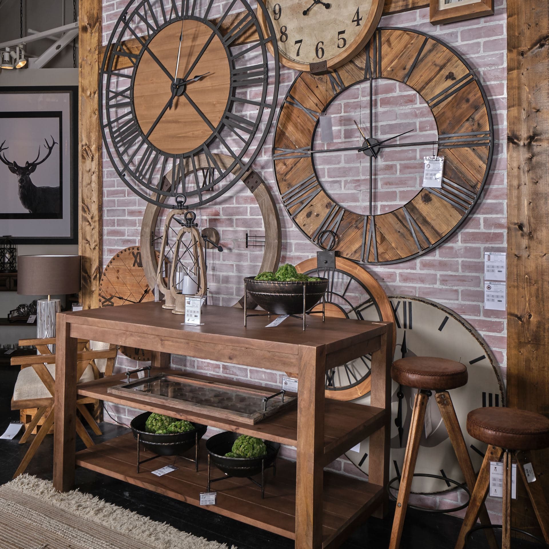 Lewiston 59" Round Oversized+ Industrial Wall Clock — product photograph