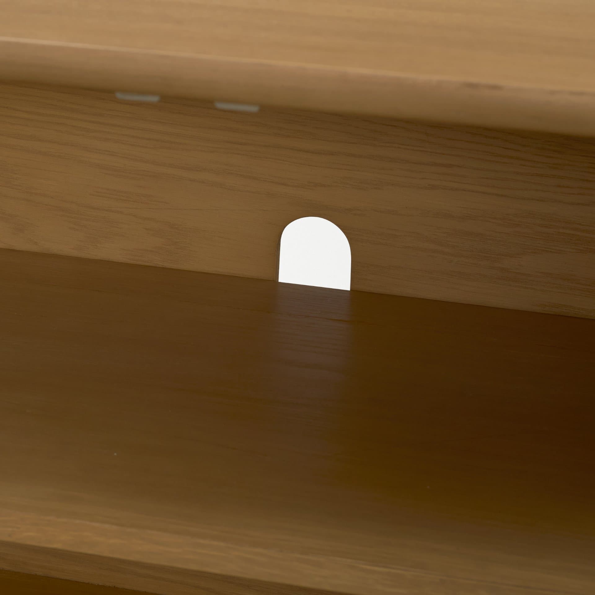 Hollis Warm Brown Wood 4-Door Closed Sideboard — product photograph