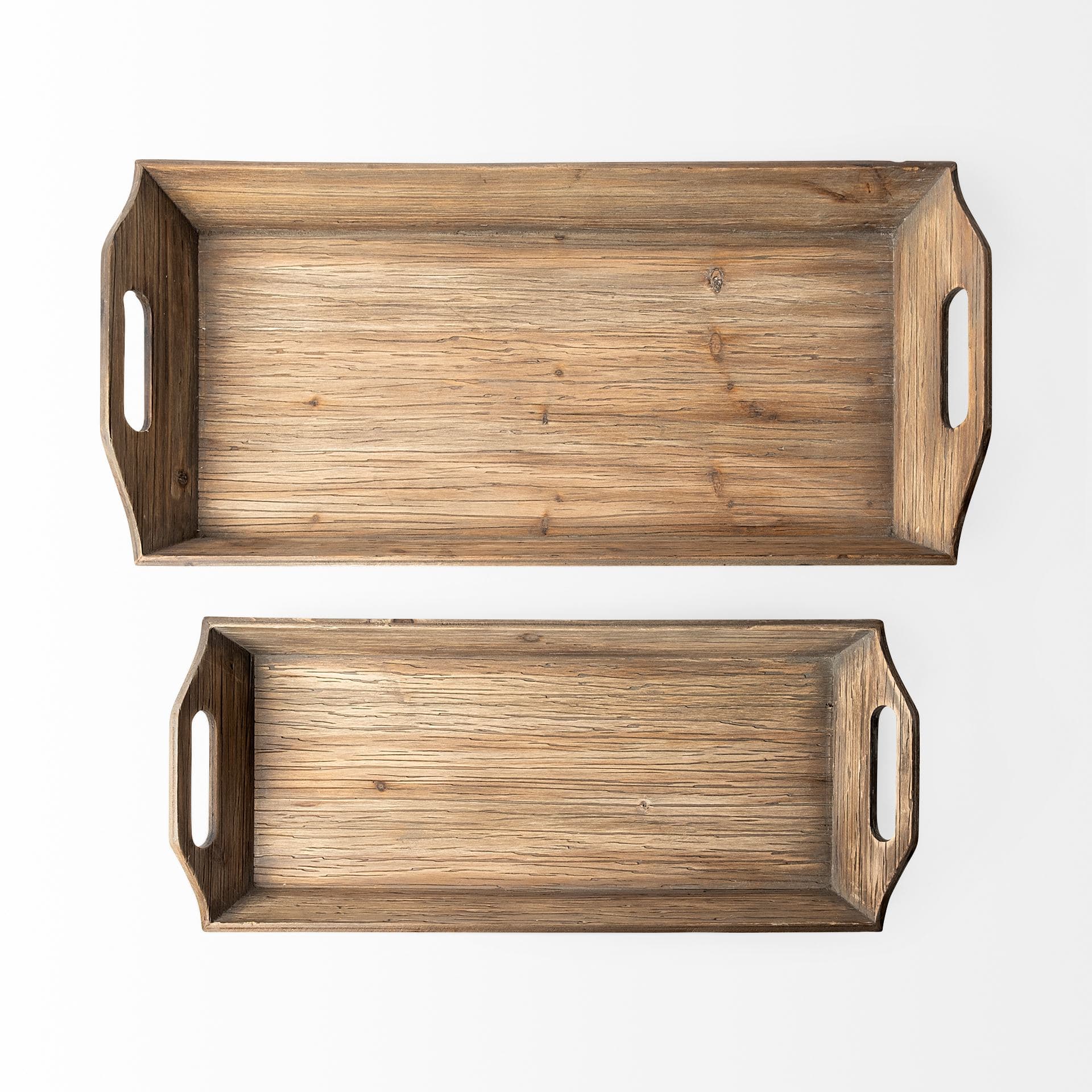 Tawny (Set of 2) Natural Wooden Trays — product photograph
