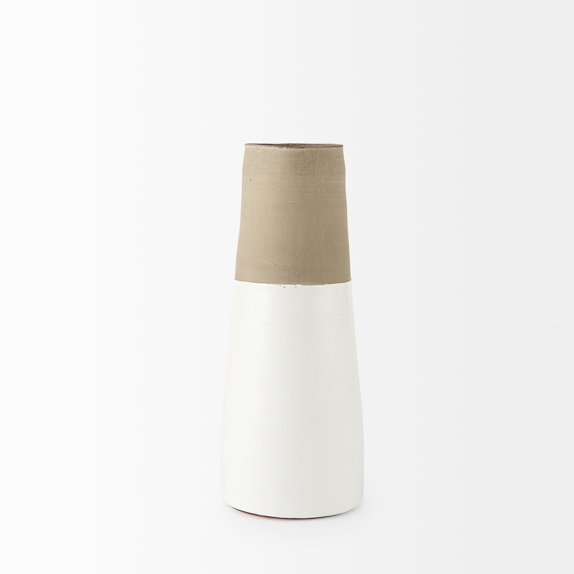 Garand Medium 15H Two-Toned White Natural Ceramic Jug — product photograph