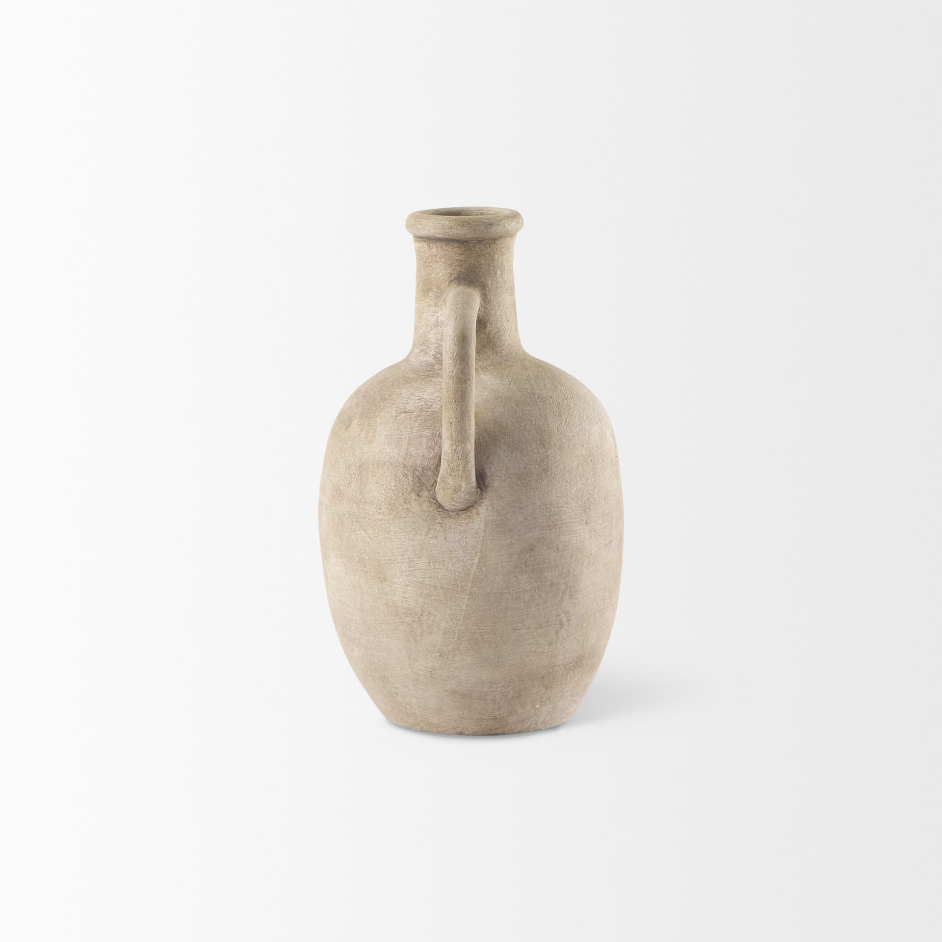 Zenni 5.3L x 5.3W x 9.3H Warm Beige Ceramic Vase — product photograph