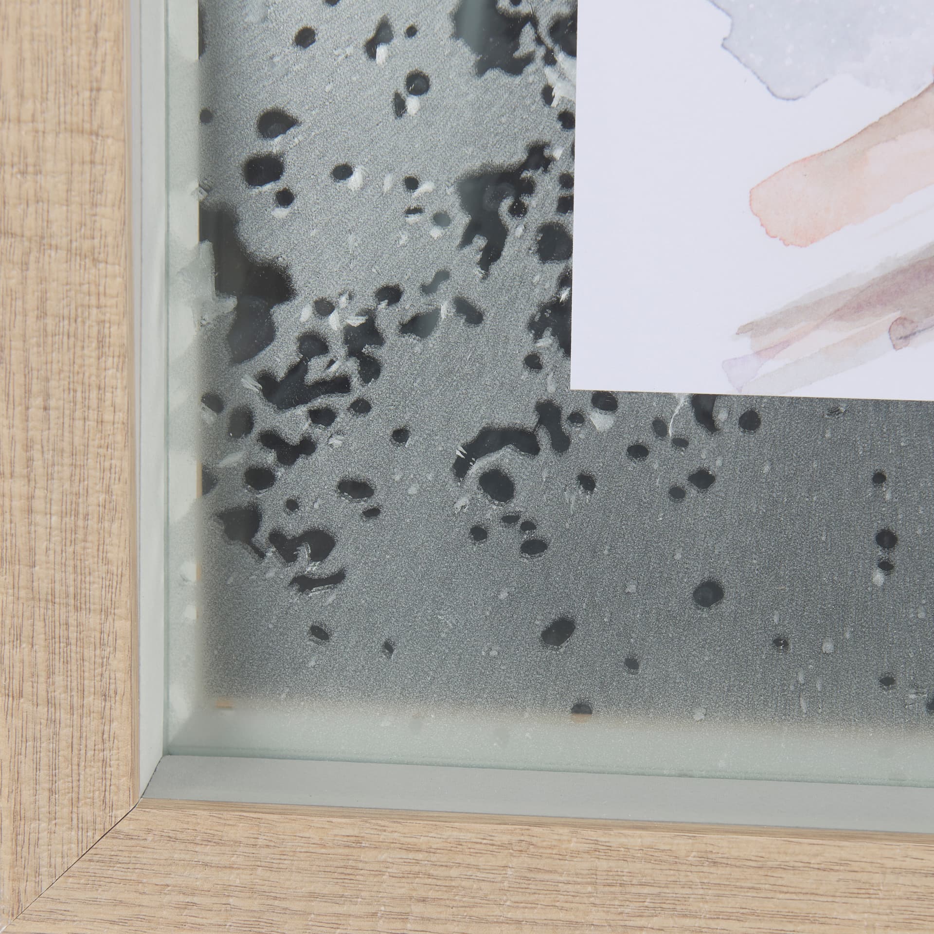 Eastern Blue III by Mercana Studio a Hand Embellished Textured Framed Art Print Matted under Glass — product photograph