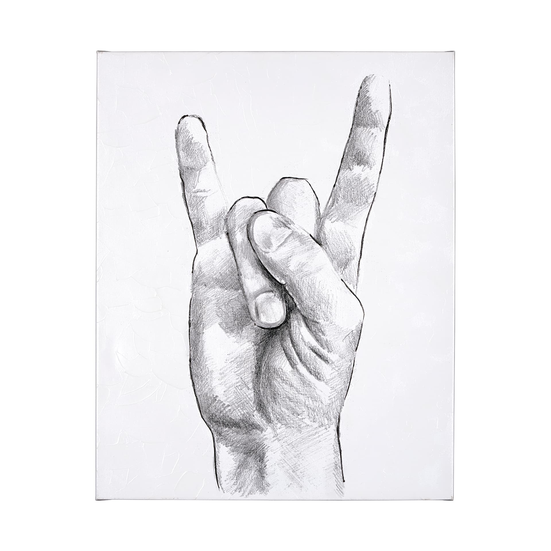 Hand Signs IV by Jennifer Paxton Parker a Hand Embellished Textured Canvas — product photograph