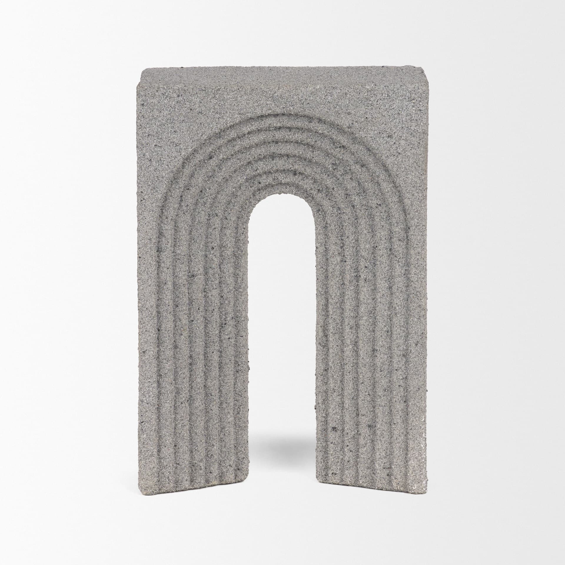 Kacia Resin Textured Concrete Gray Decorative Object — product photograph