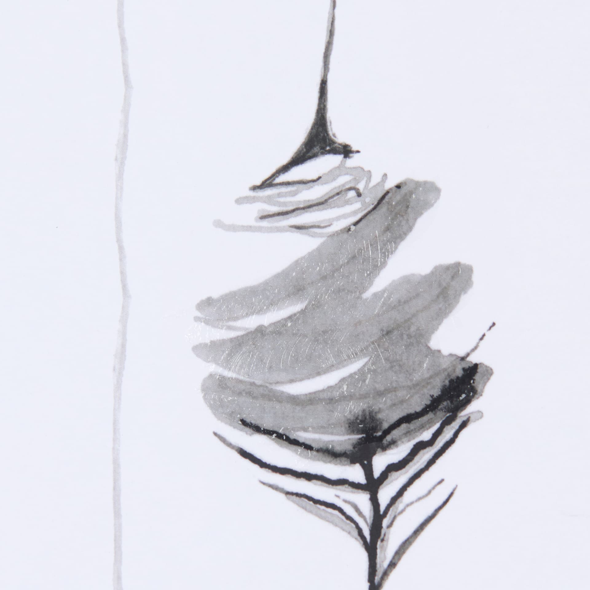 Feather Collection by Mercana Studio a Hand Embellished Textured Framed Art Print Matted under Glass — product photograph