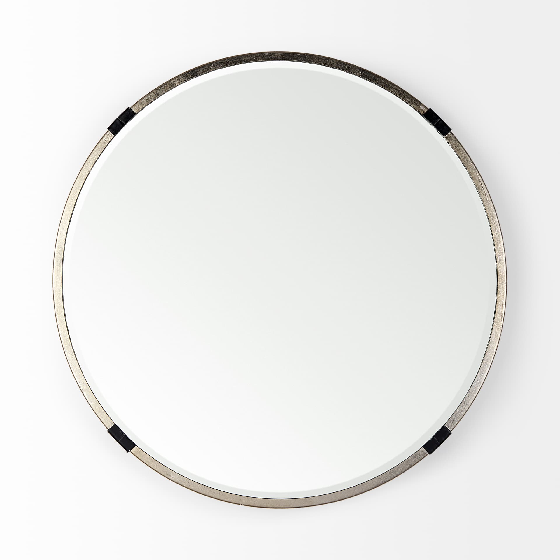Melissa 23" Small Round Gold Metal Wall Mirror — product photograph