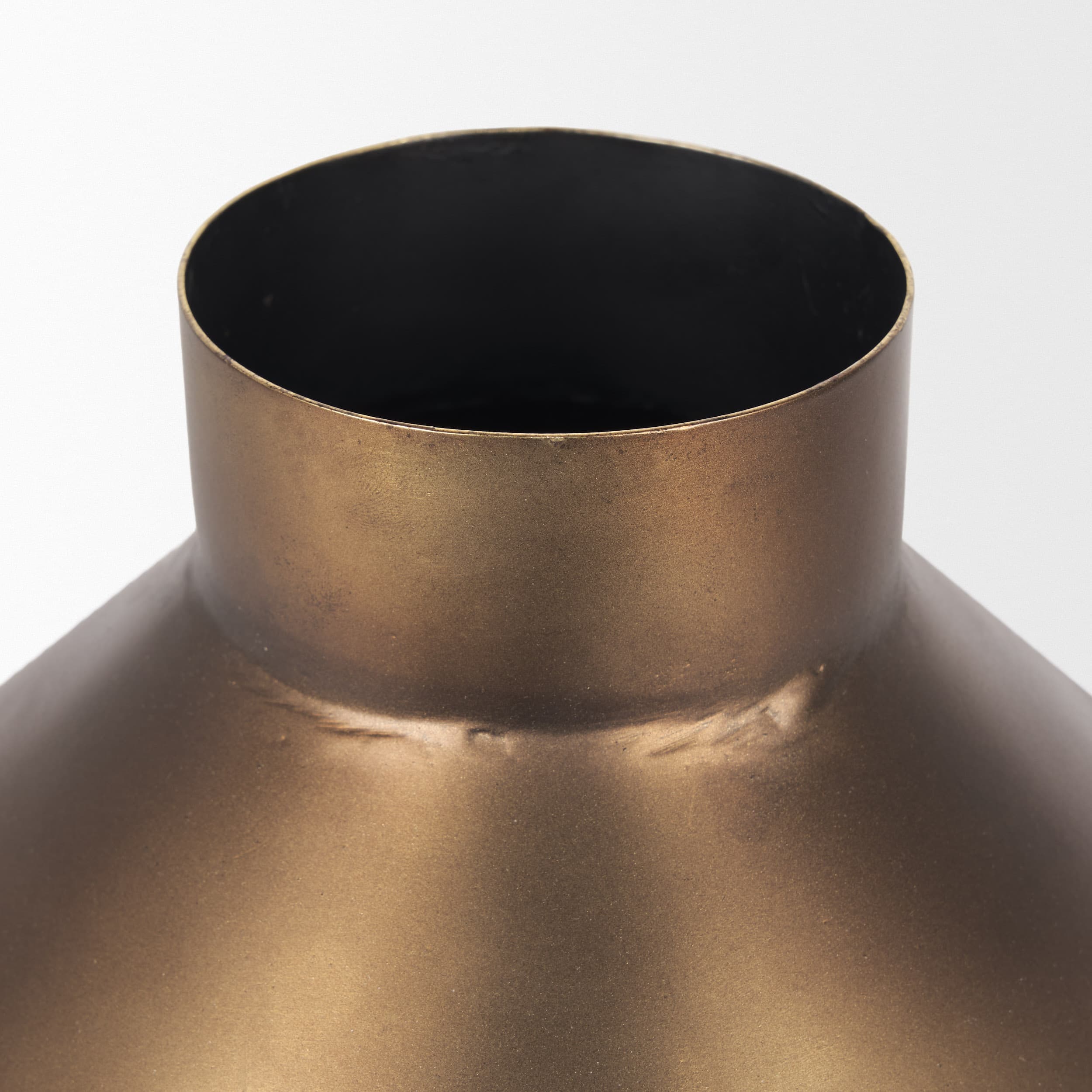 Perrin Small Brushed Gold Metal Decorative Vase — product photograph