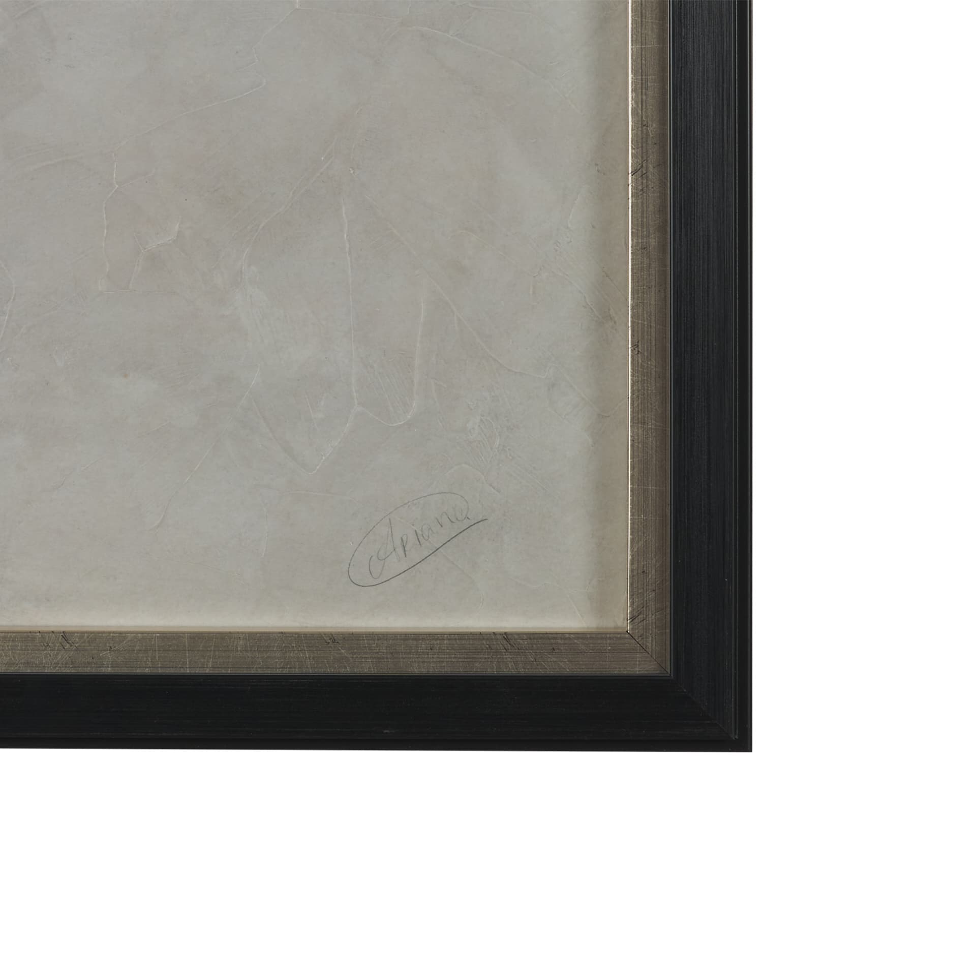Polo Player II by Mercana Studio a Hand Embellished Textured Framed Art Print Matted under Glass — product photograph