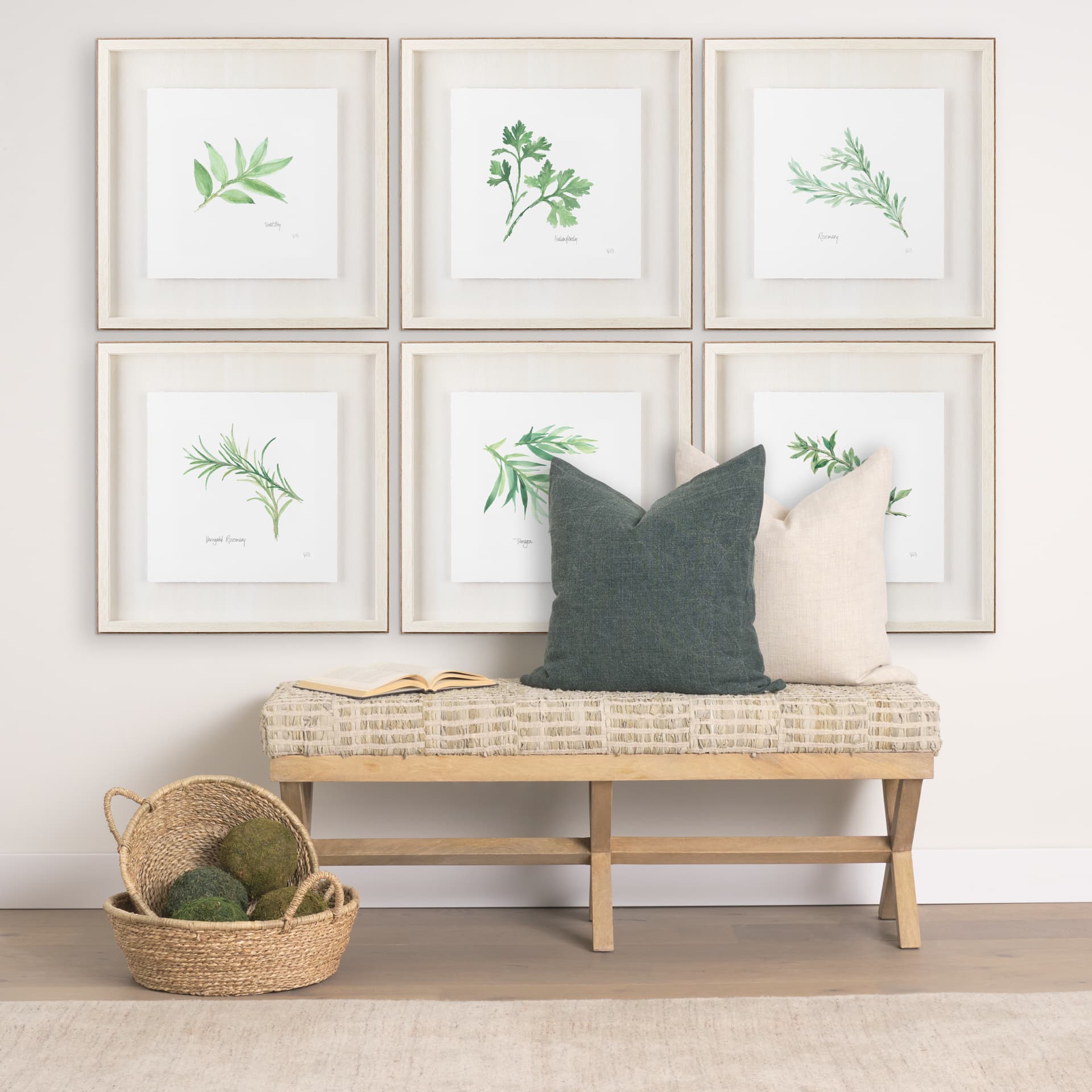 Italian Parsley v2 by Chris Paschke a Framed Art Print Matted under Glass — in a styled room