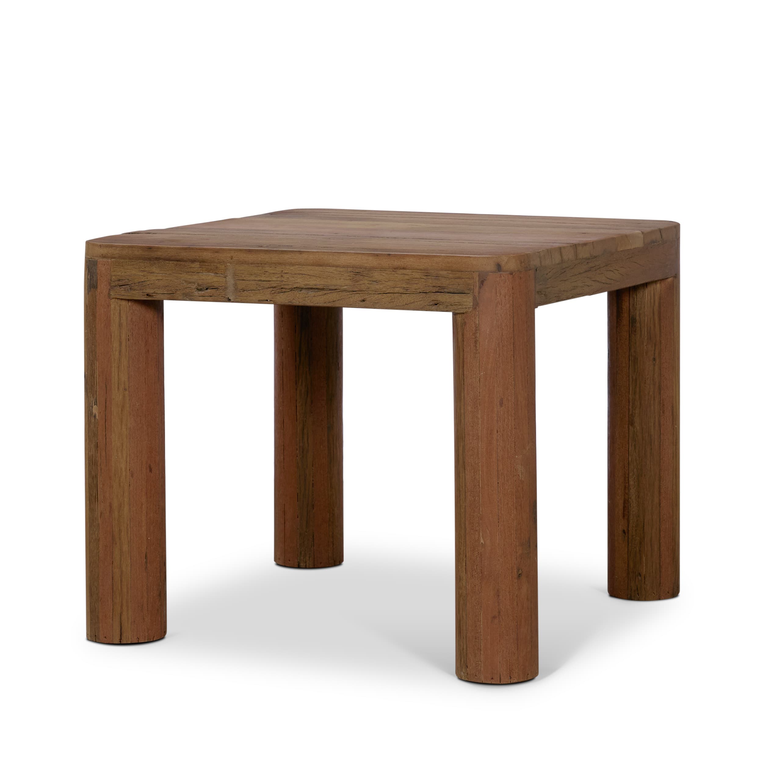 Hewitt Square Smooth Reclaimed Wood Side Table — product photograph