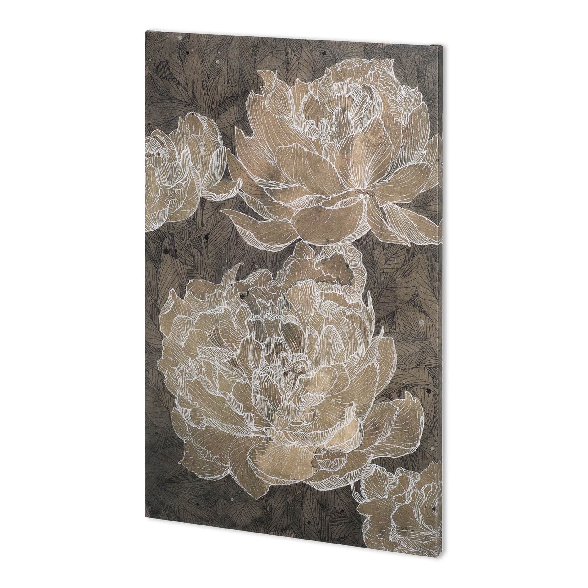 Weaved Peony II by Mercana Studio a Hand Embellished Textured Canvas — product photograph