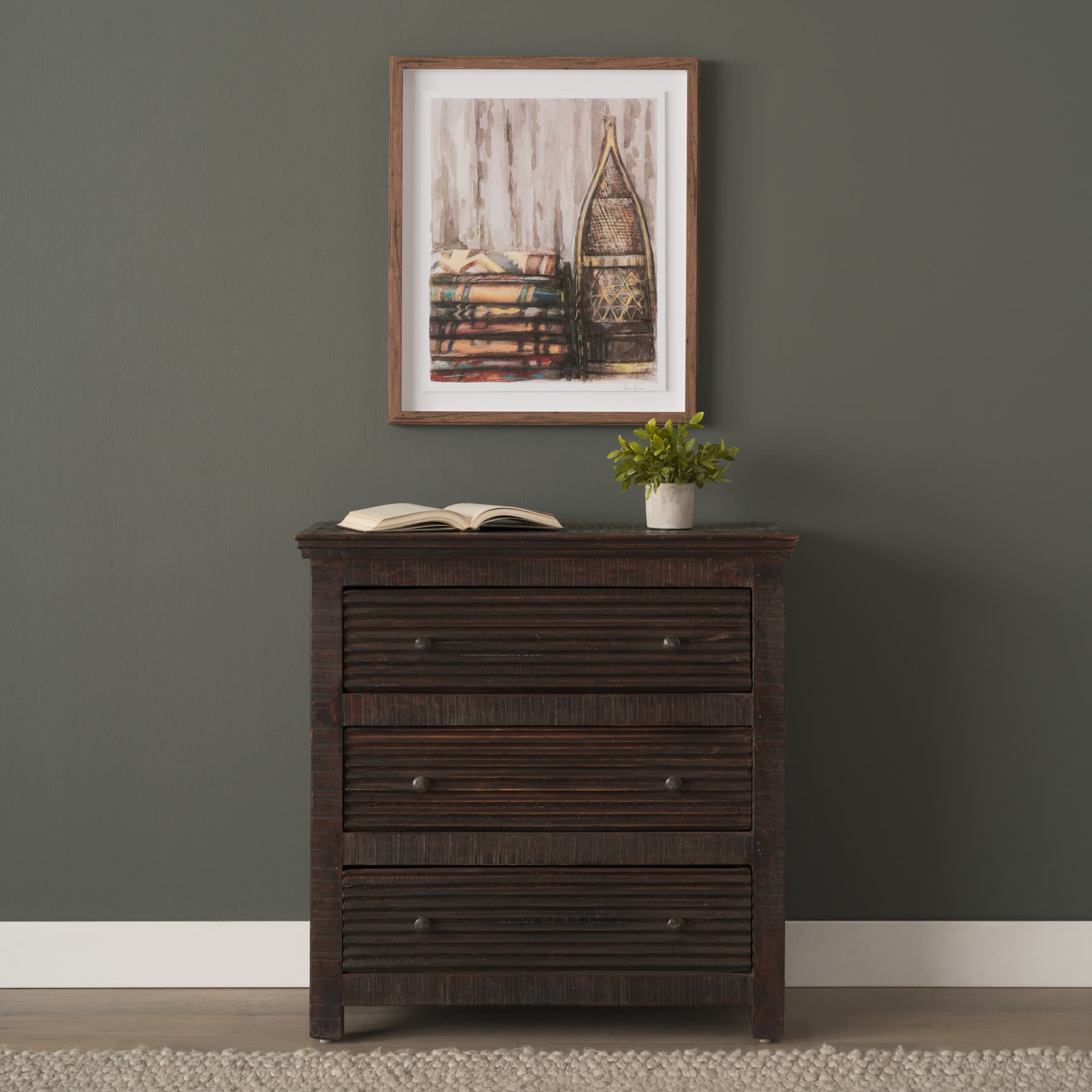 Rhett Reclaimed Wood 3 Drawer Cabinet — product photograph