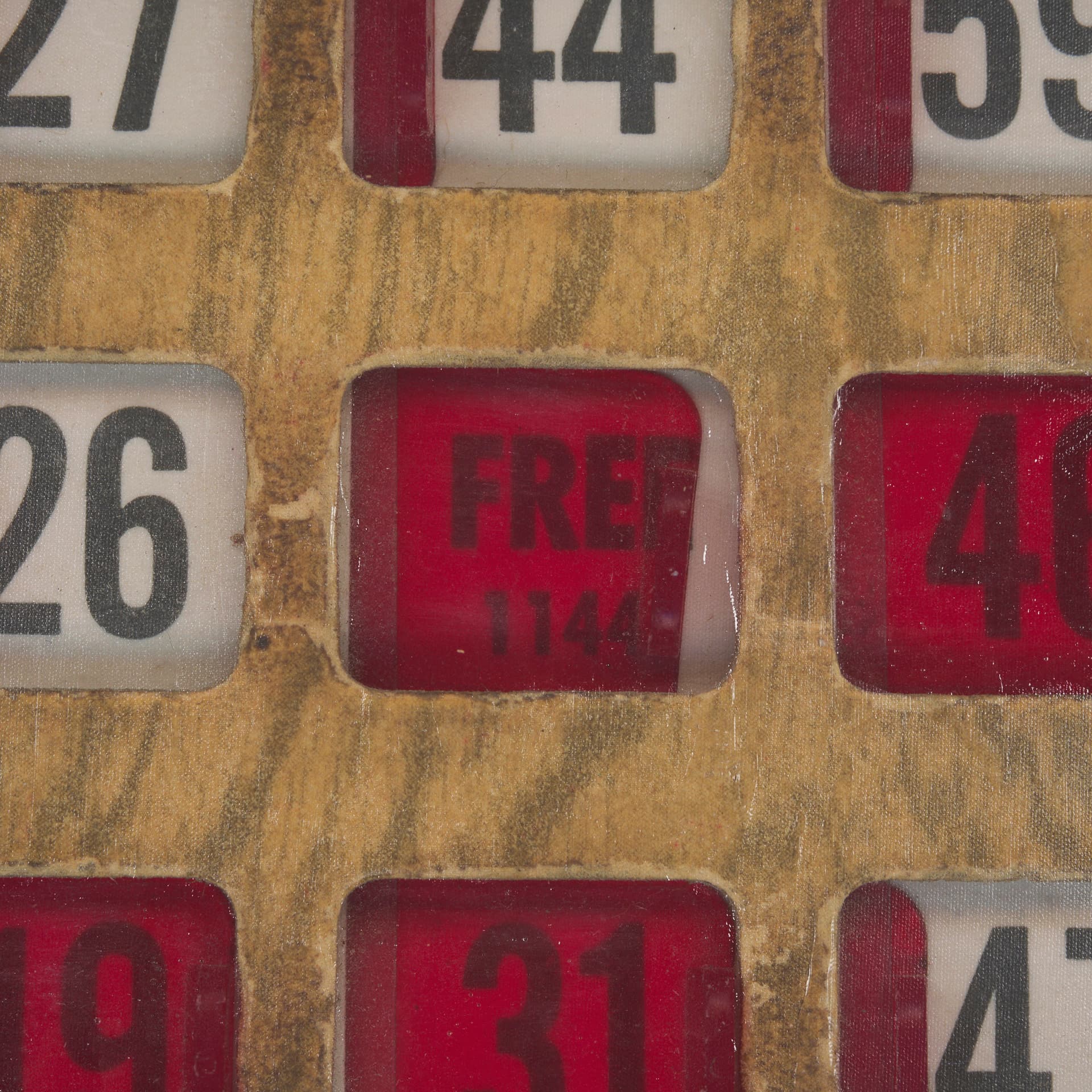 Chasing Numbers III Bingo Card by Mercana Studio a Hand Embellished Textured Framed Canvas — product photograph