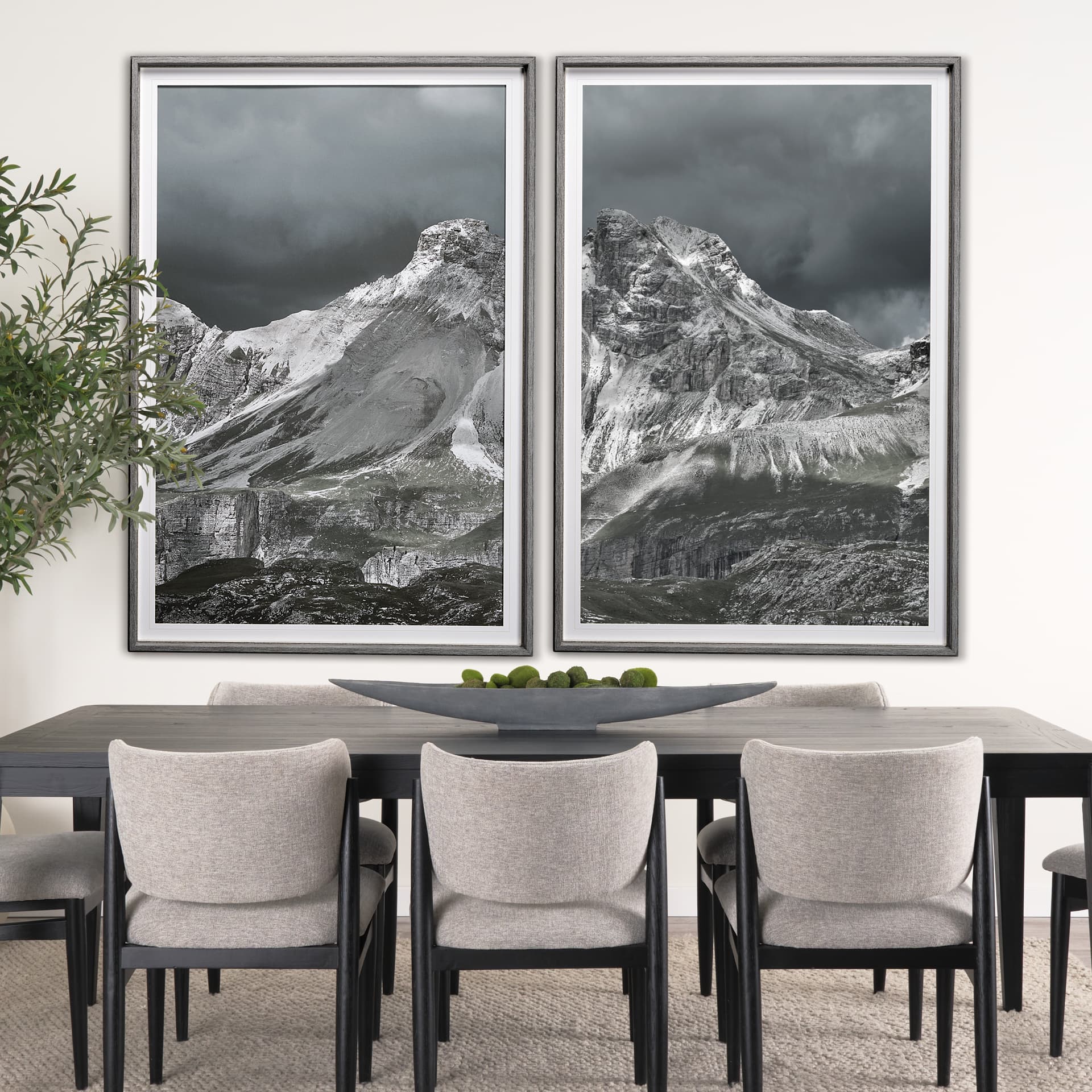 Europe Mountain 1 R by Chris Dunker a Framed Photo Art Print Matted under Glass — in a styled room