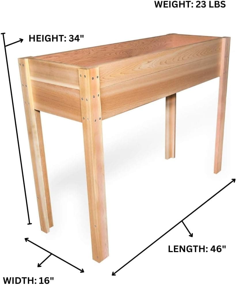 4-ft Cedar Planter Box with Legs RGL12 — product photograph