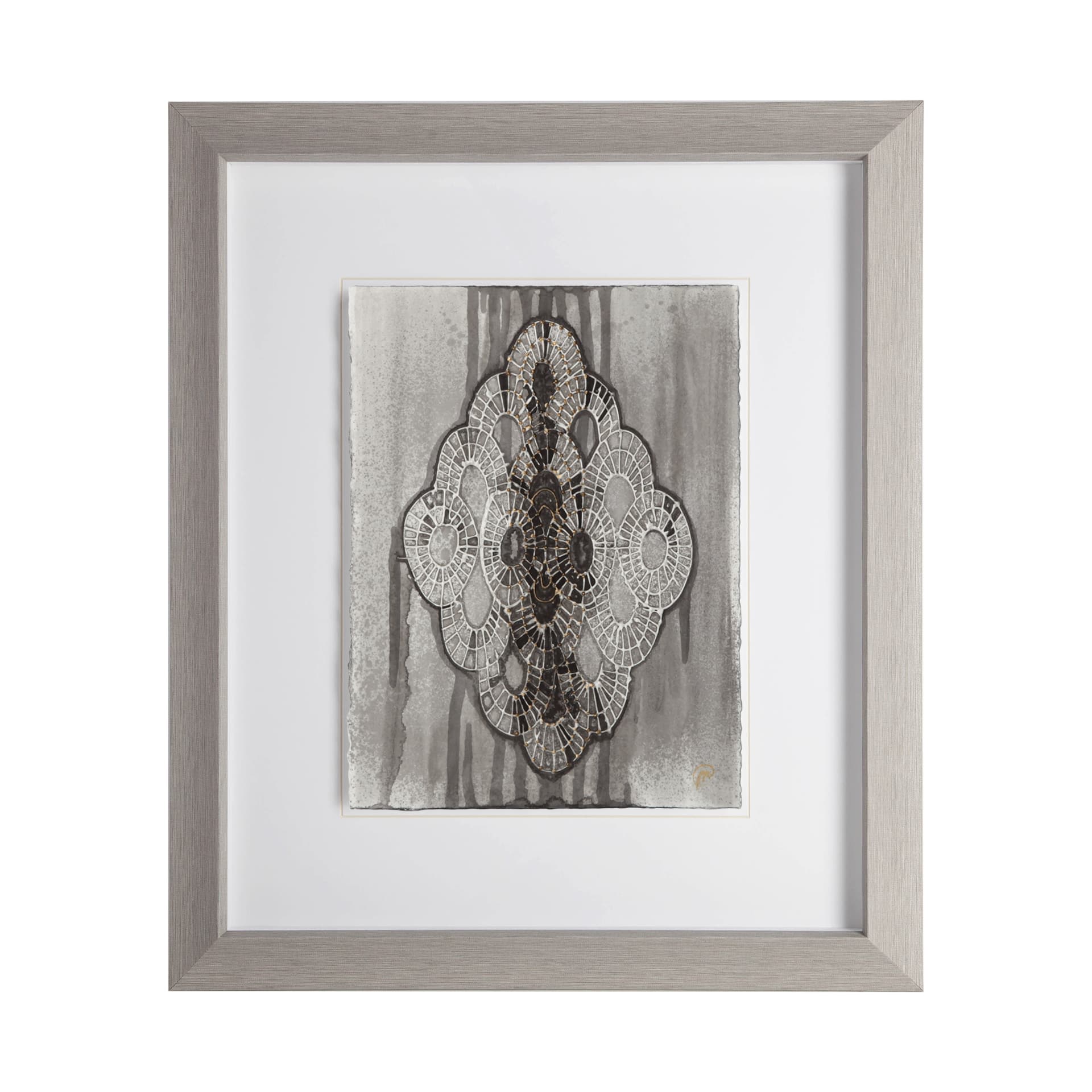 India Pattern I by Studio M a handmade Original Framed Artwork under Glass — product photograph