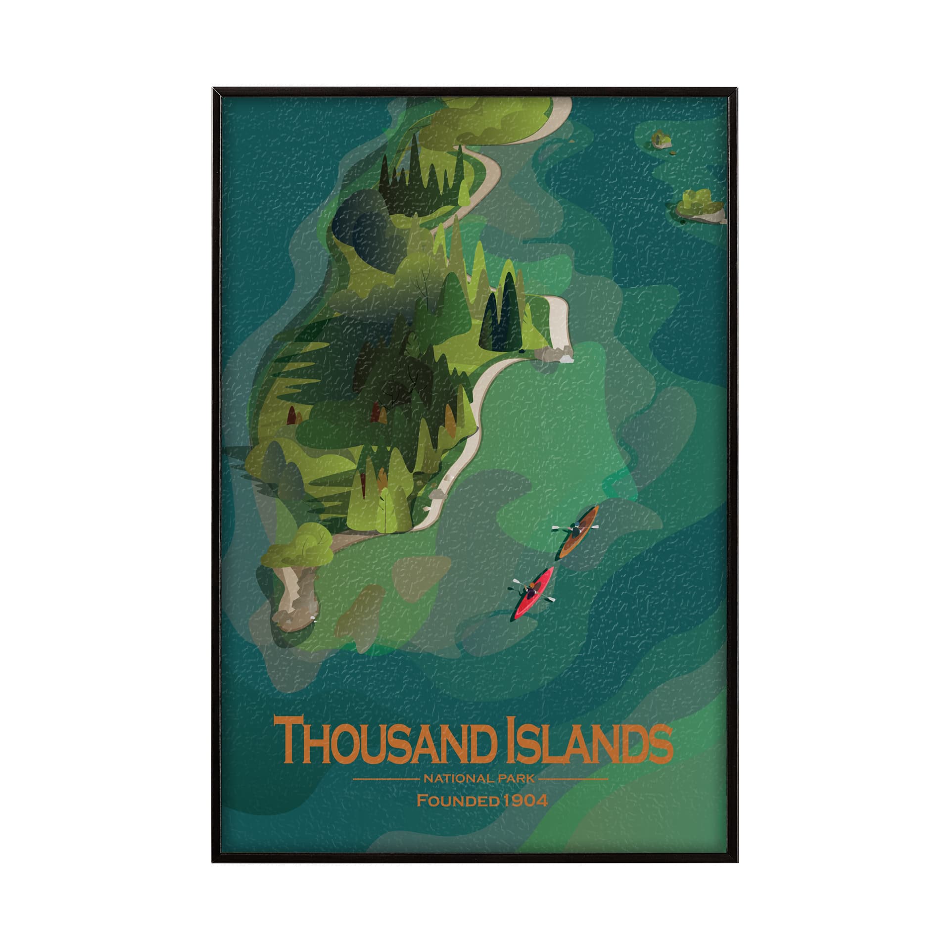 Thousand Islands GO (SM) by Mercana Studio Textured Framed Artwork Matted — product photograph