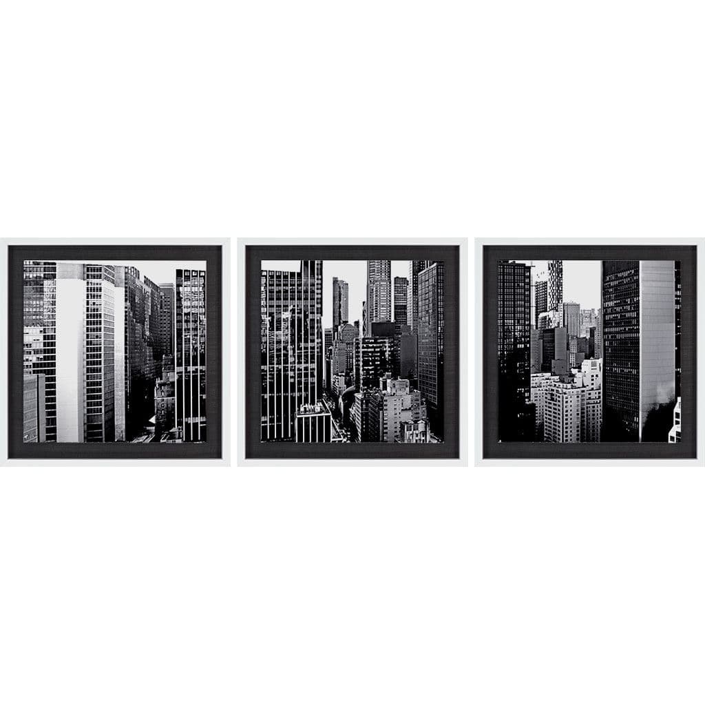 Custom Panorama of NYC VII (MC) (Set of 3) by Jeff Pica Hand Embelished Framed Photo Art Print Matte — product photograph