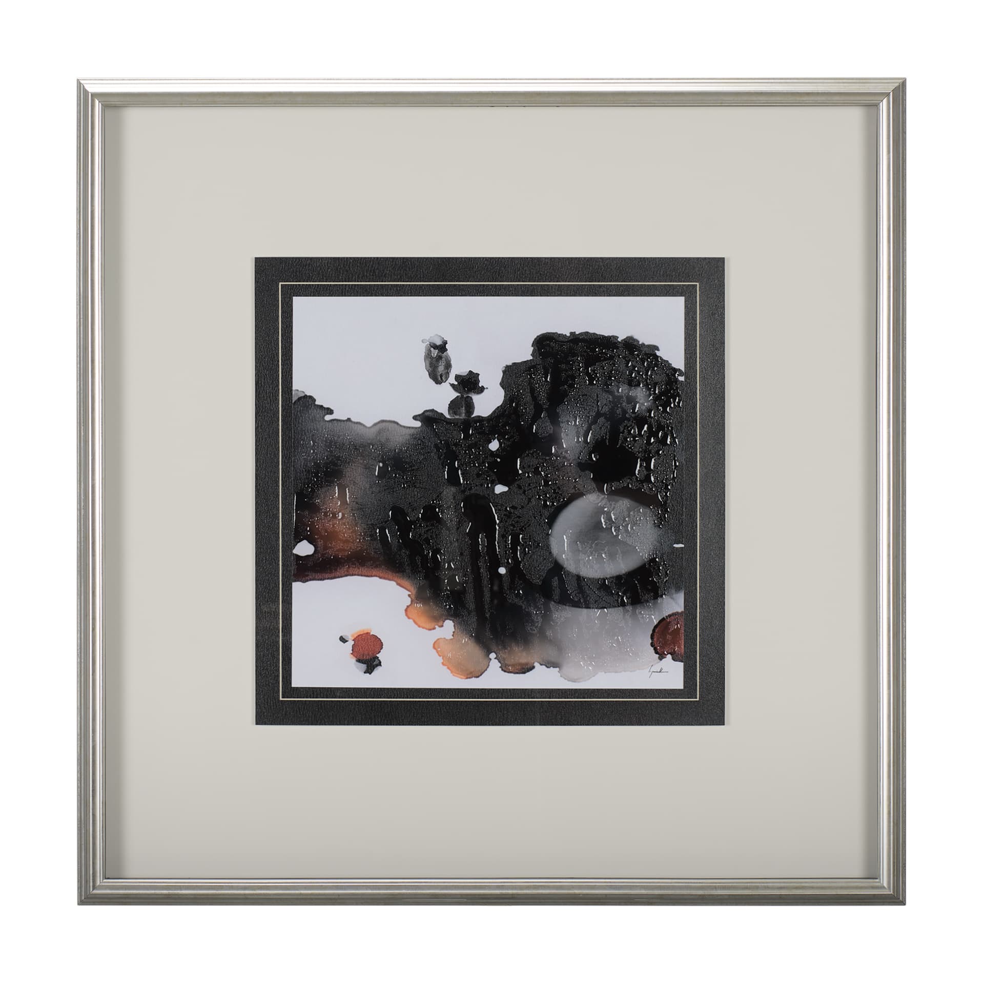 Shimmering Night II by Mercana Studio Hand Embellished Textured Framed Art Print Matted under Glass — product photograph