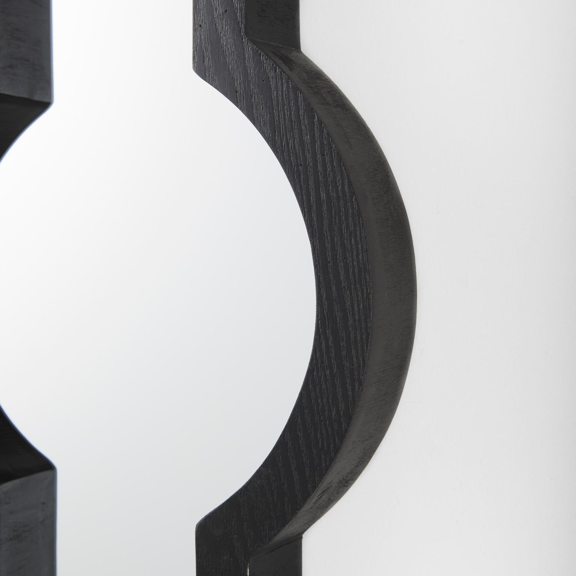Tamanar 15.0 x 3.0 x 34.1 Black Wood Frame Wall Mirror — product photograph
