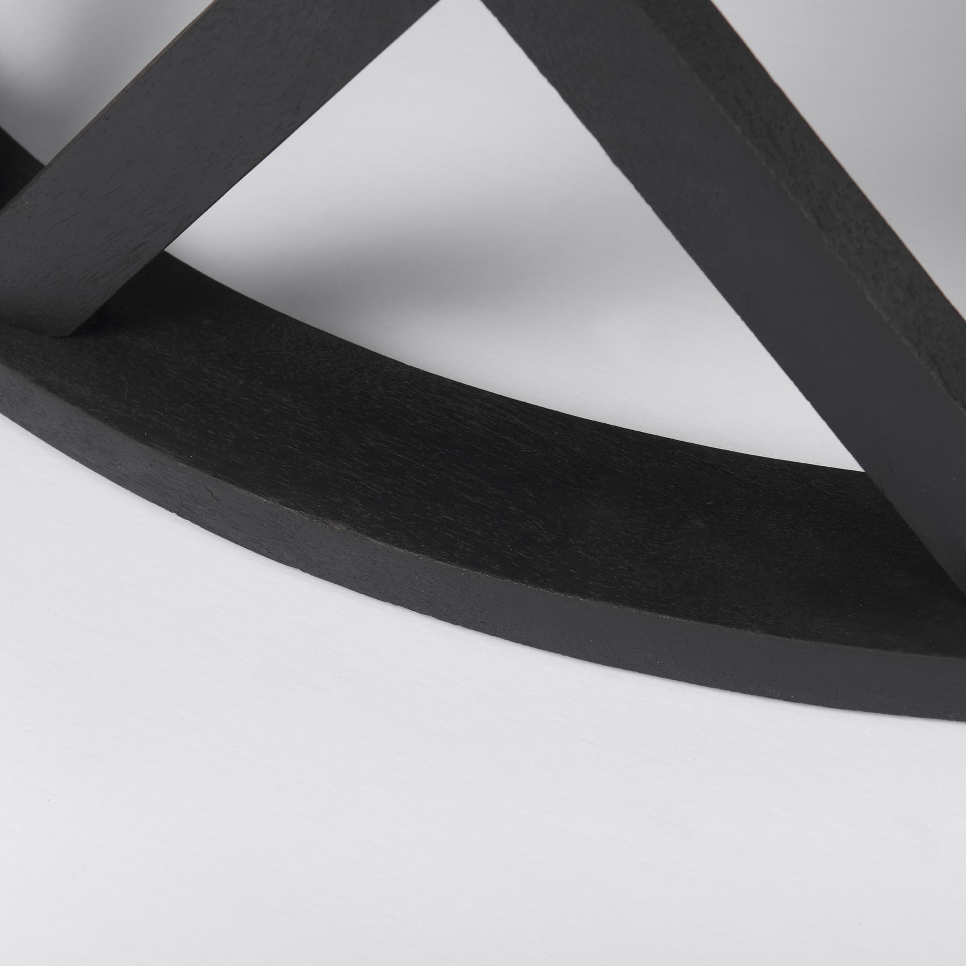 Forsey 28.0L x 45.3W x 18.0H Black Solid Wood Round Coffee Table — product photograph