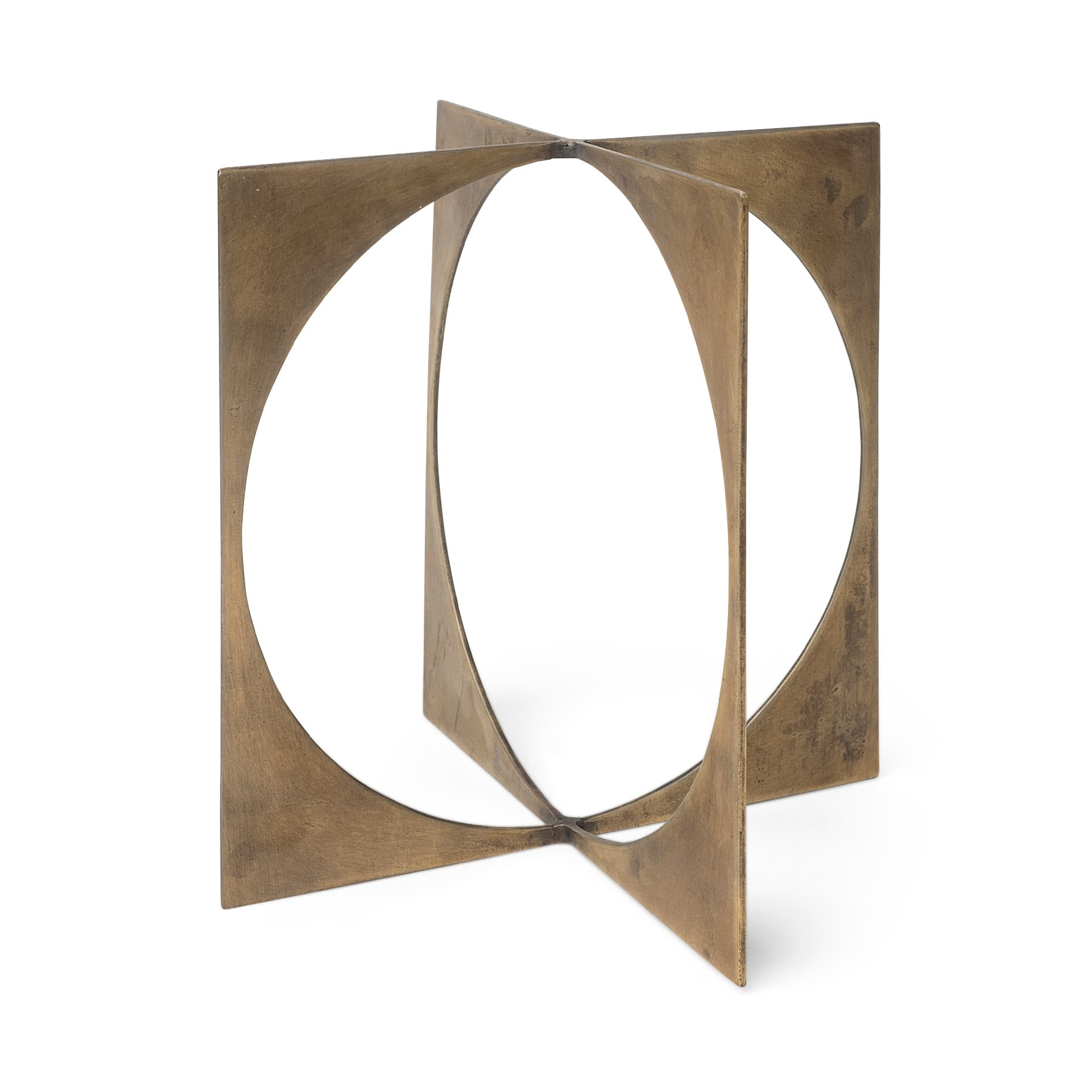 Lima II (Large) 10L x 10W Gold Geometric Decorative Object — product photograph