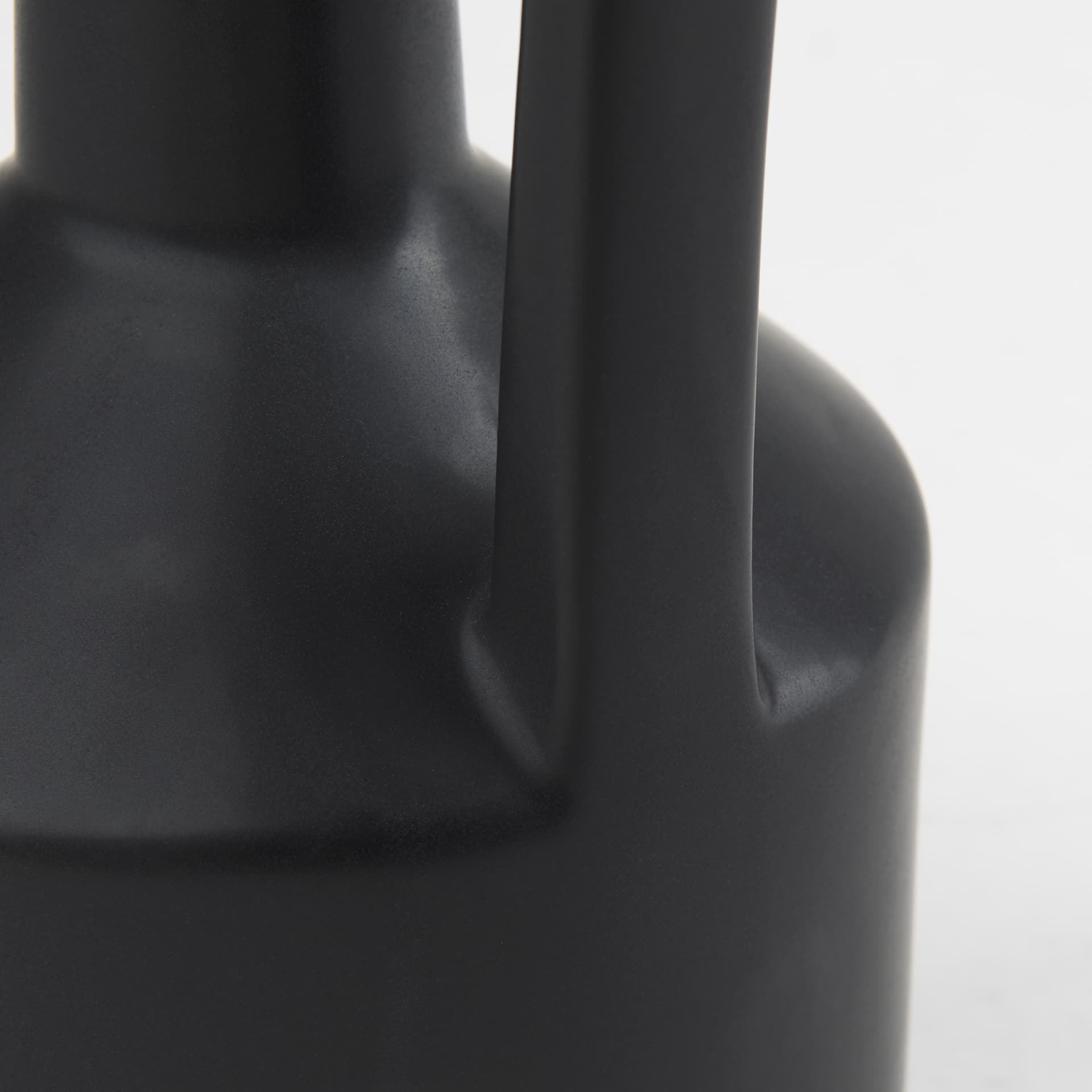 Burton 14.2H Medium Matte Black Ceramic Jug Vase — product photograph