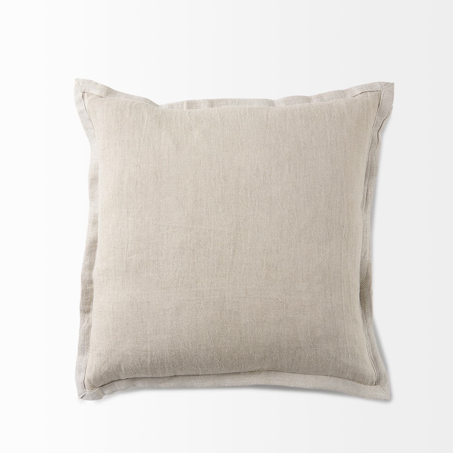 Mae 20x20 Beige Fabric Pillow Cover — product photograph