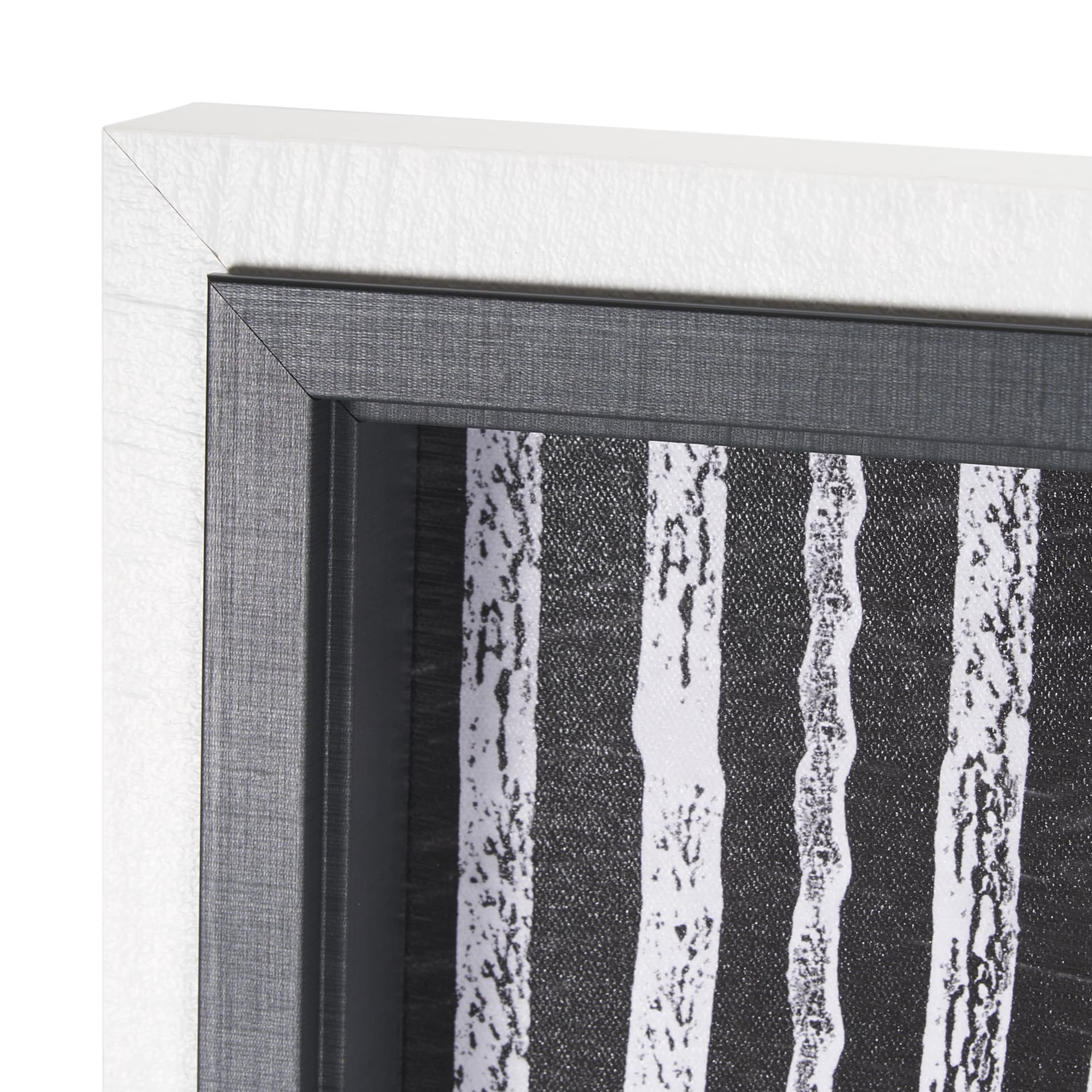 Woven Lines II by Mercana Studio a Hand Embellished Textured Framed Art Print — product photograph