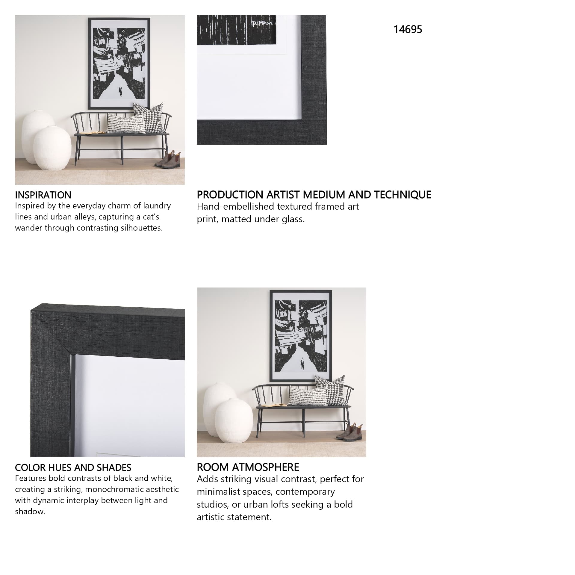 National Laundry Day by Mercana Studio Hand Embellished Textured Framed Art Print Matted under Glass — in a styled room