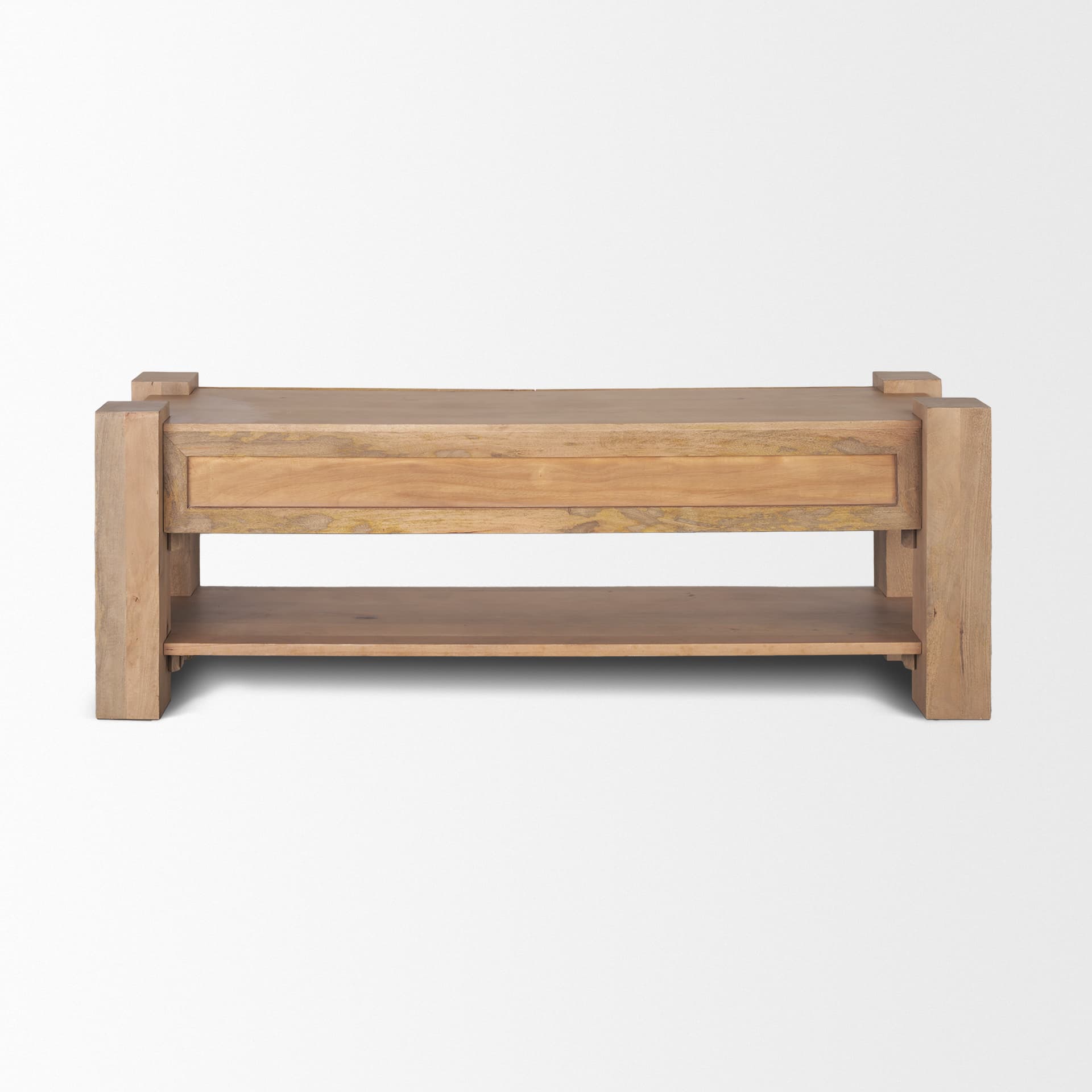 Beth Light Brown Wood Media Console — product photograph