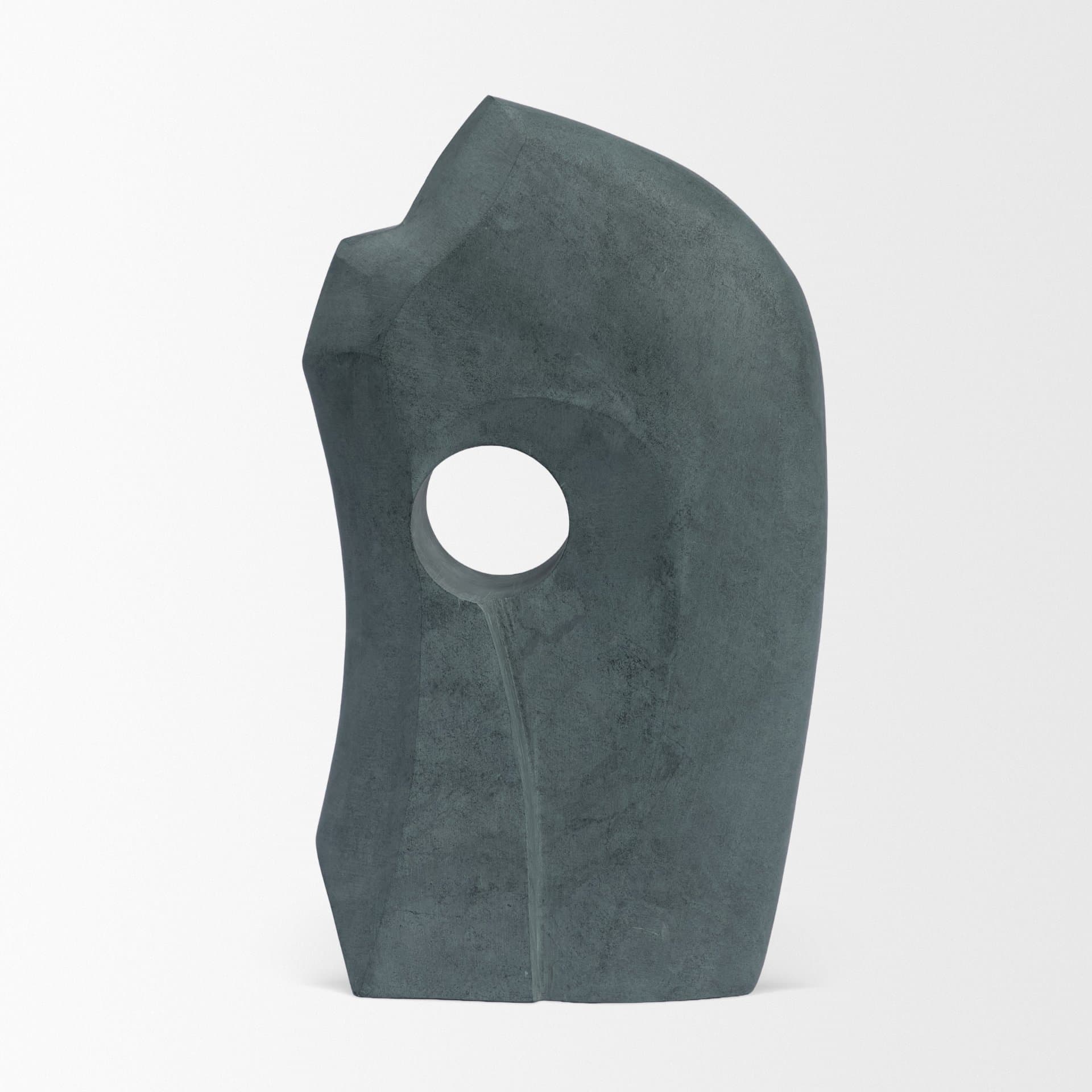 Carico Sculptural Gray Marble Decorative Object — product photograph