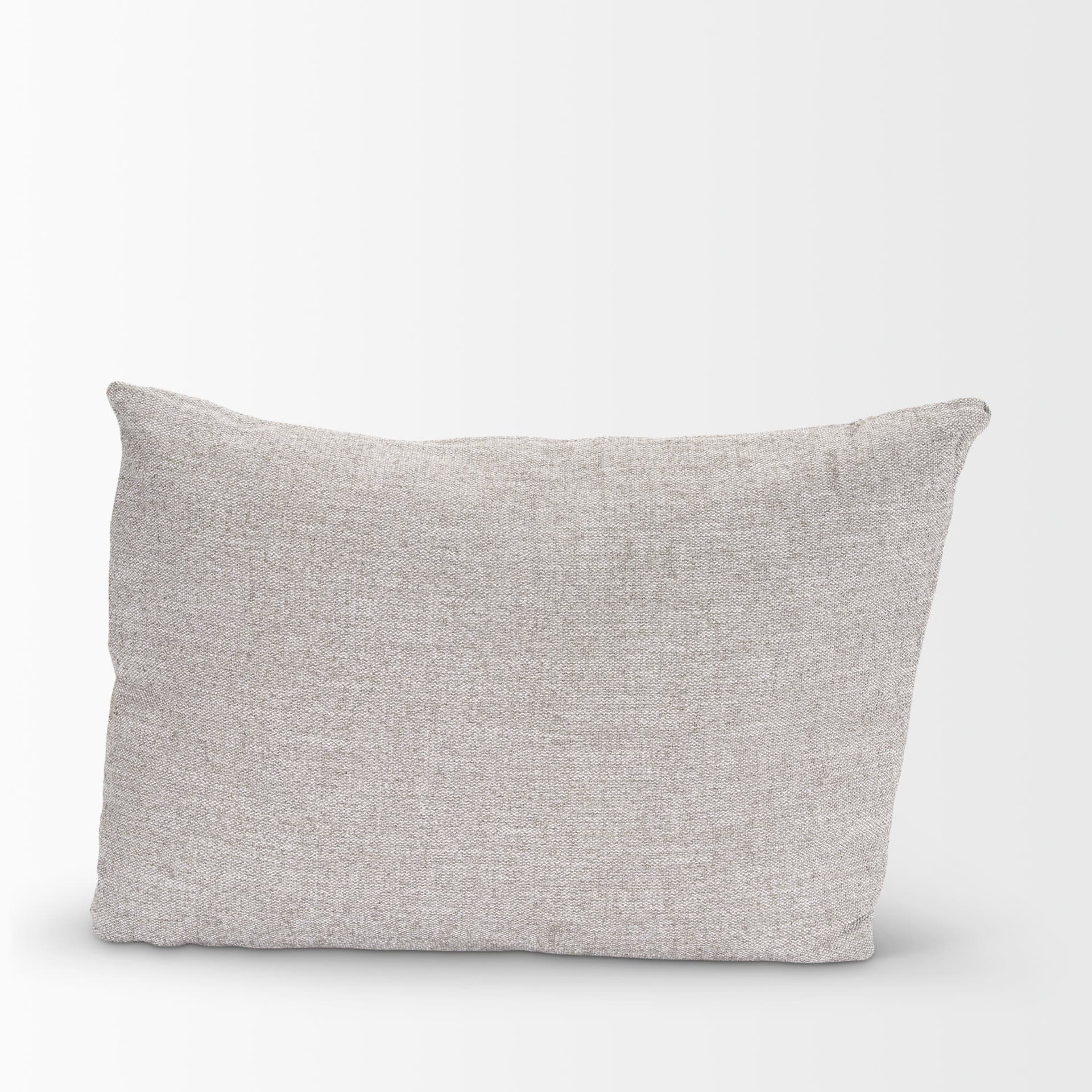 Halston Arm Pillow Light Gray Performance Fabric — product photograph