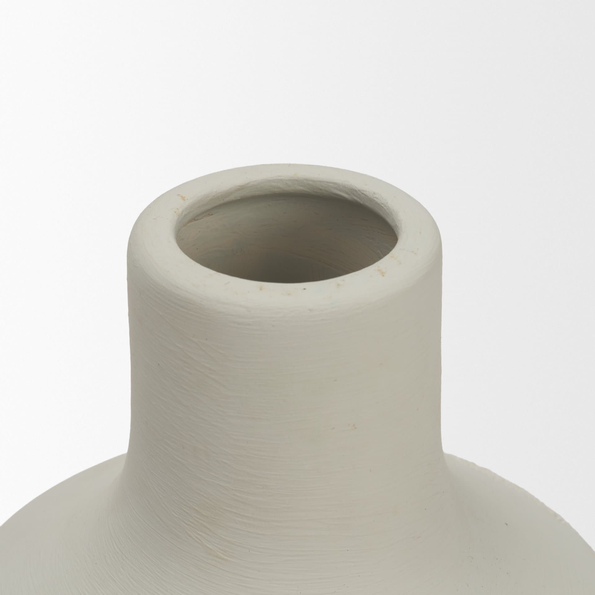 Velo 11.8H White w/Green Hand-Painted Terracotta Decorative Vase — product photograph