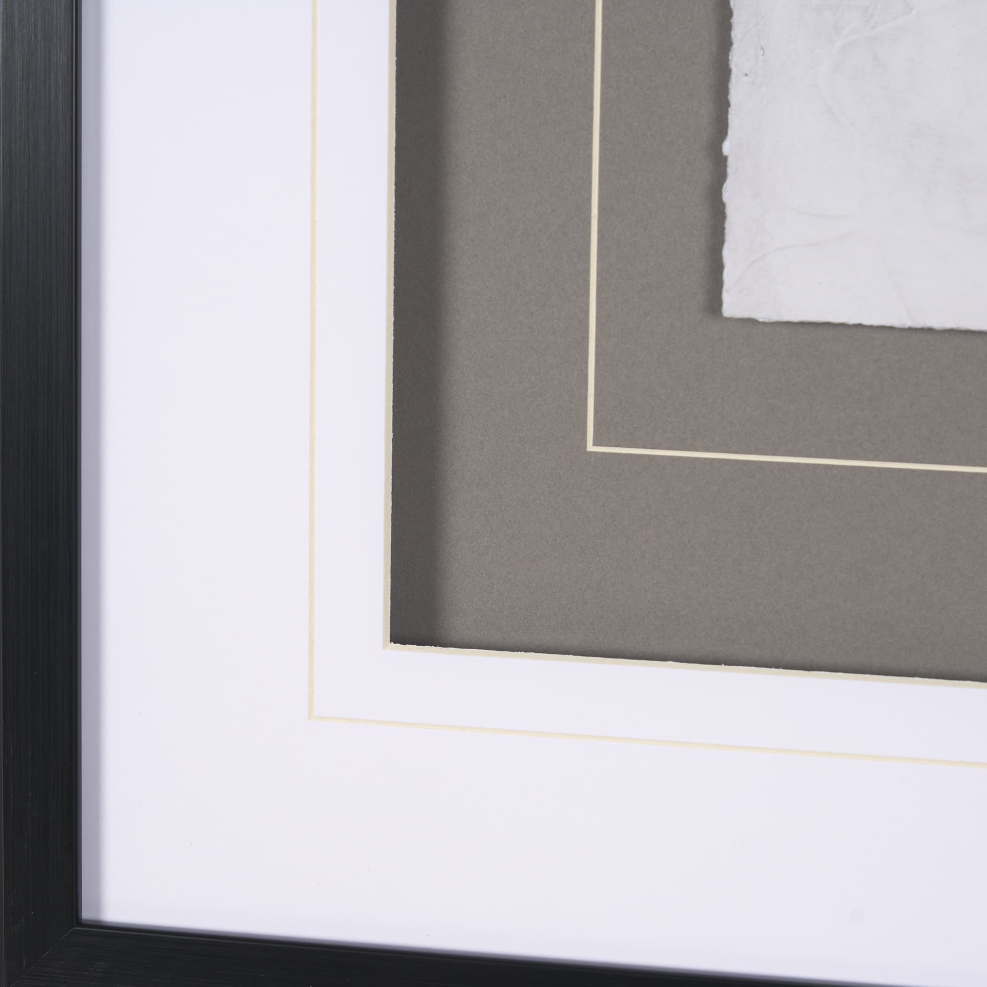 Soft Blue Botanoicals III by Mercana Studio Hand Embellished Framed Art Print Matted under Glass — product photograph