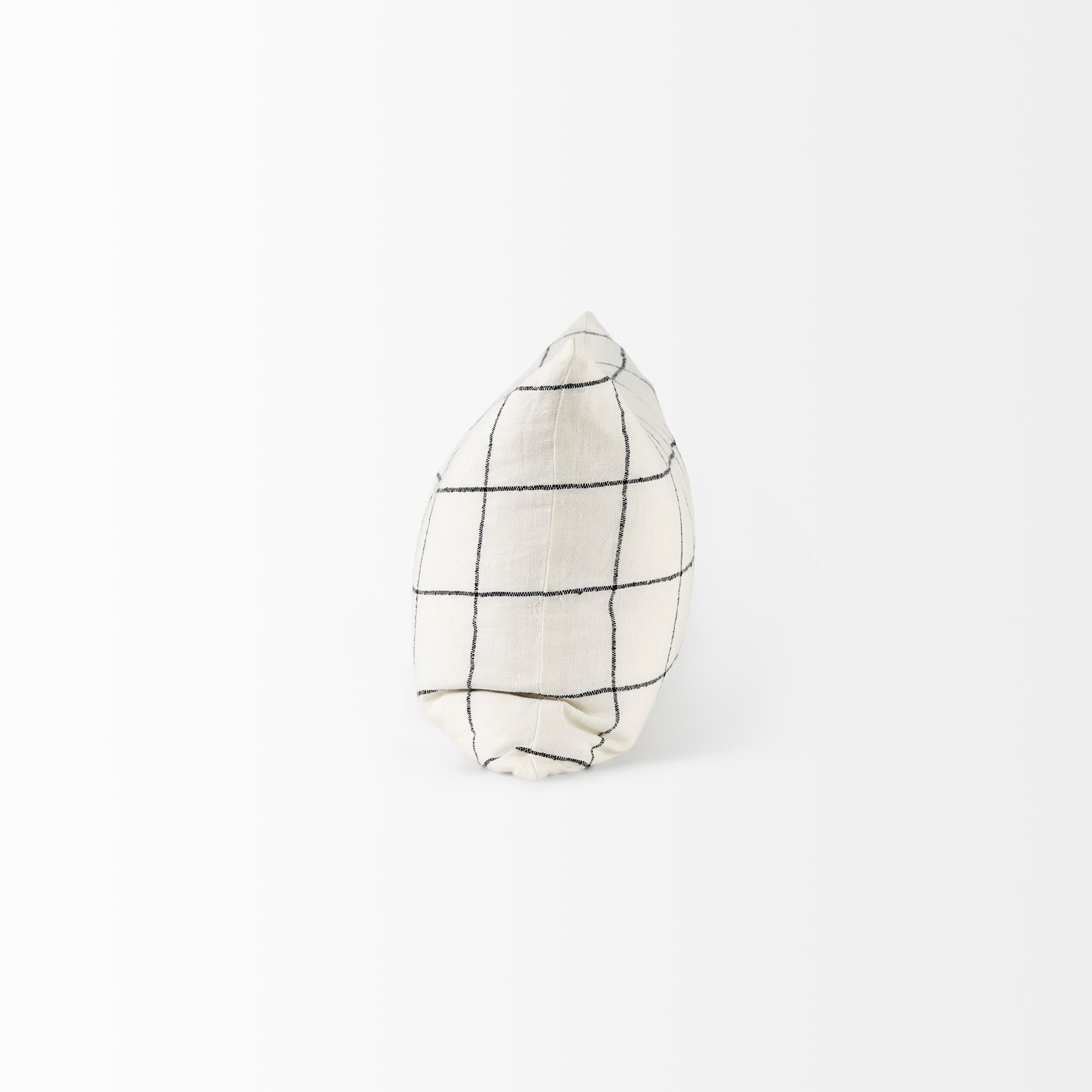 Suzanne 14x26 White/Black Square Pattern Pillow Cover — product photograph