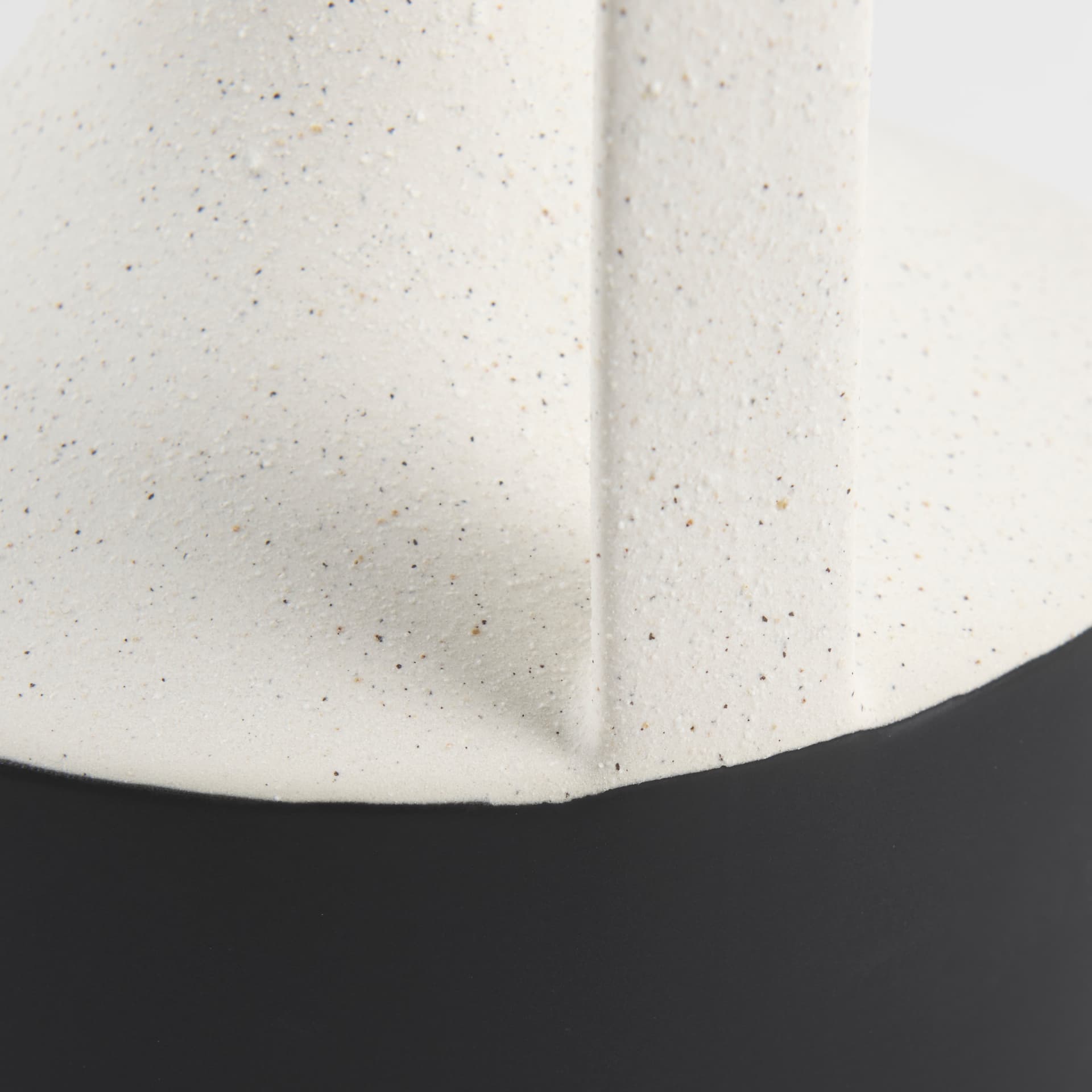 Burton 13.1H Large White and Black Ceramic Jug Vase — product photograph