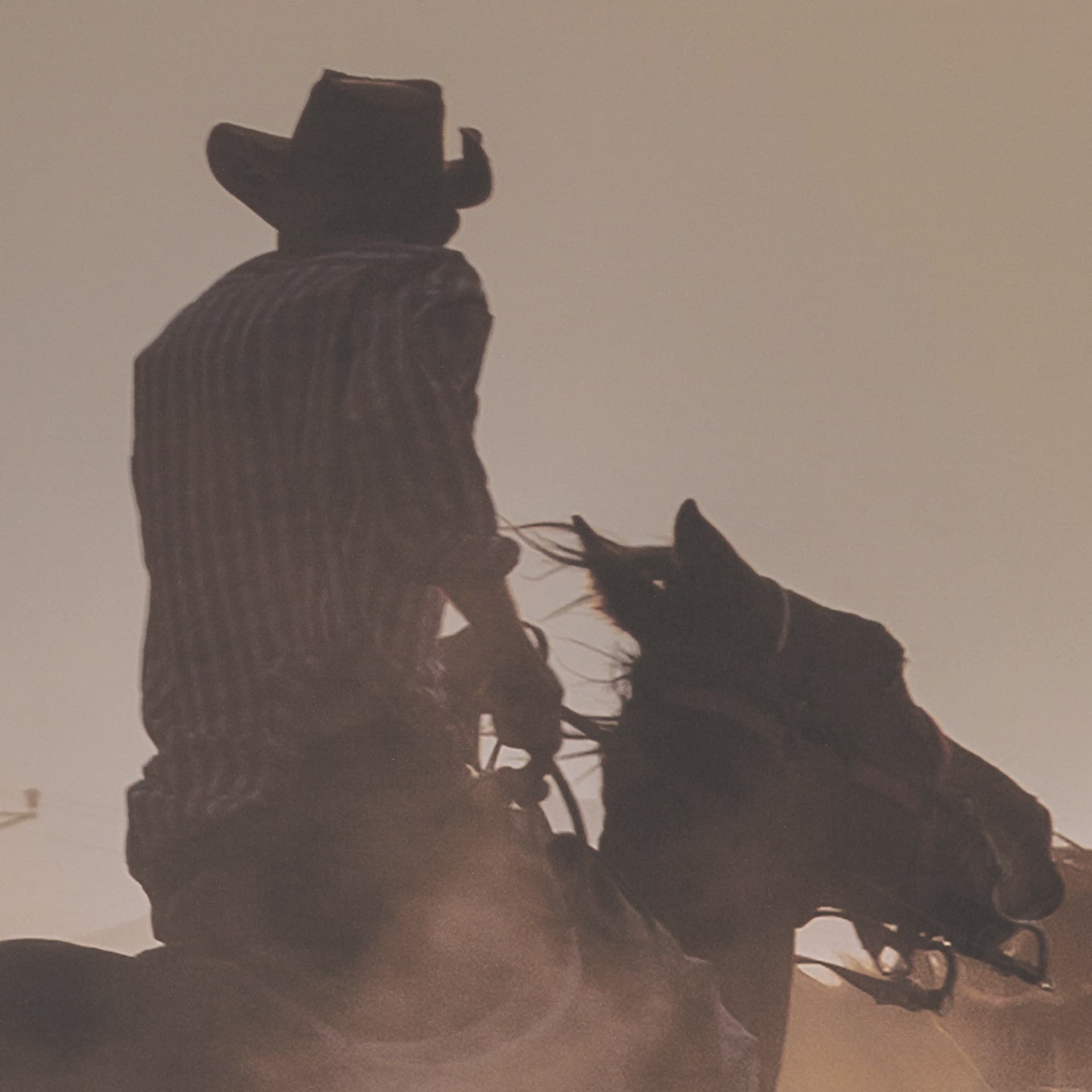 Dusty Herd Chase (Set of 2) by Ismail Atabek FramedPhoto Print Matted under Glass — product photograph