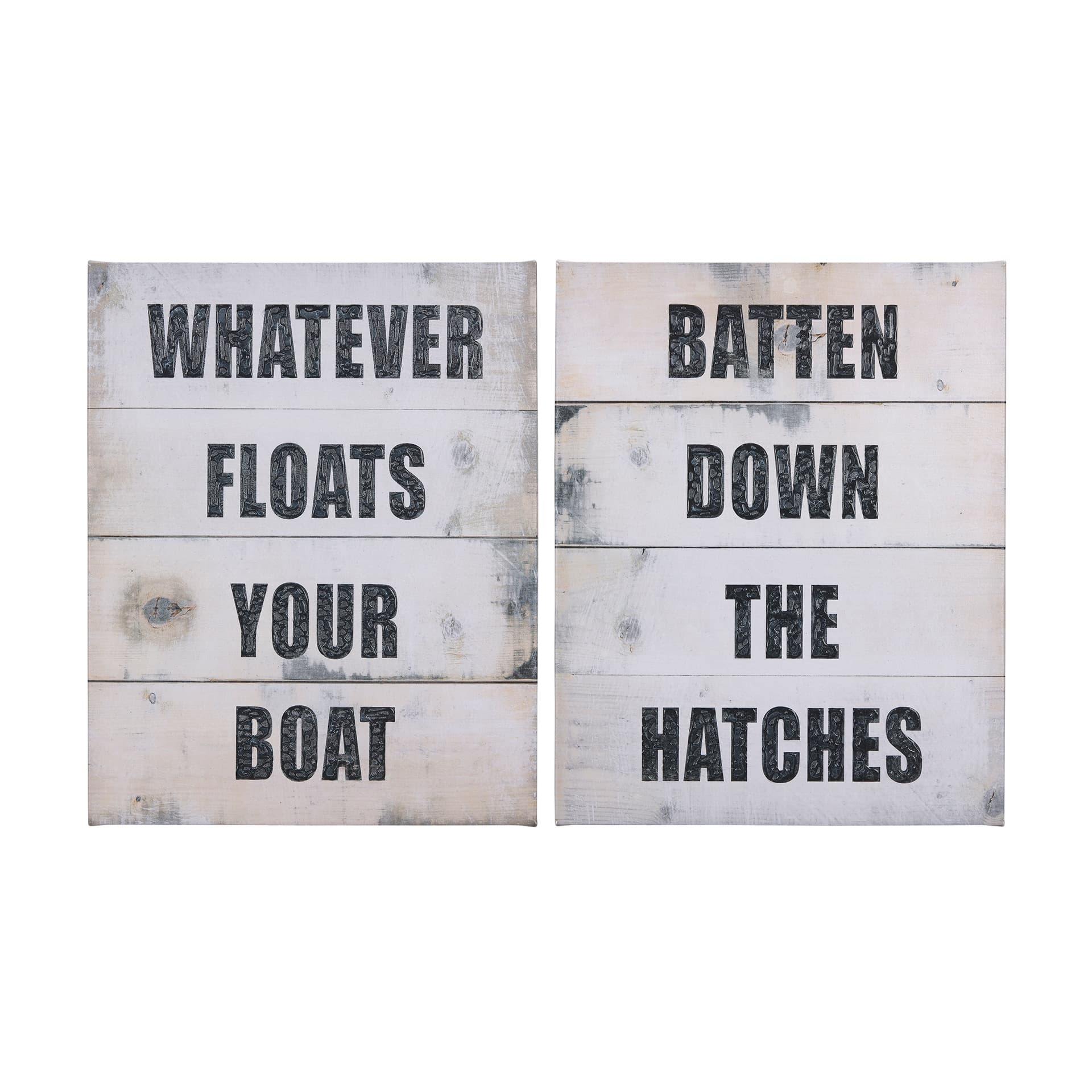 Float Your Boat by Mercana Studio a Hand Embellished Textured Canvas — product photograph