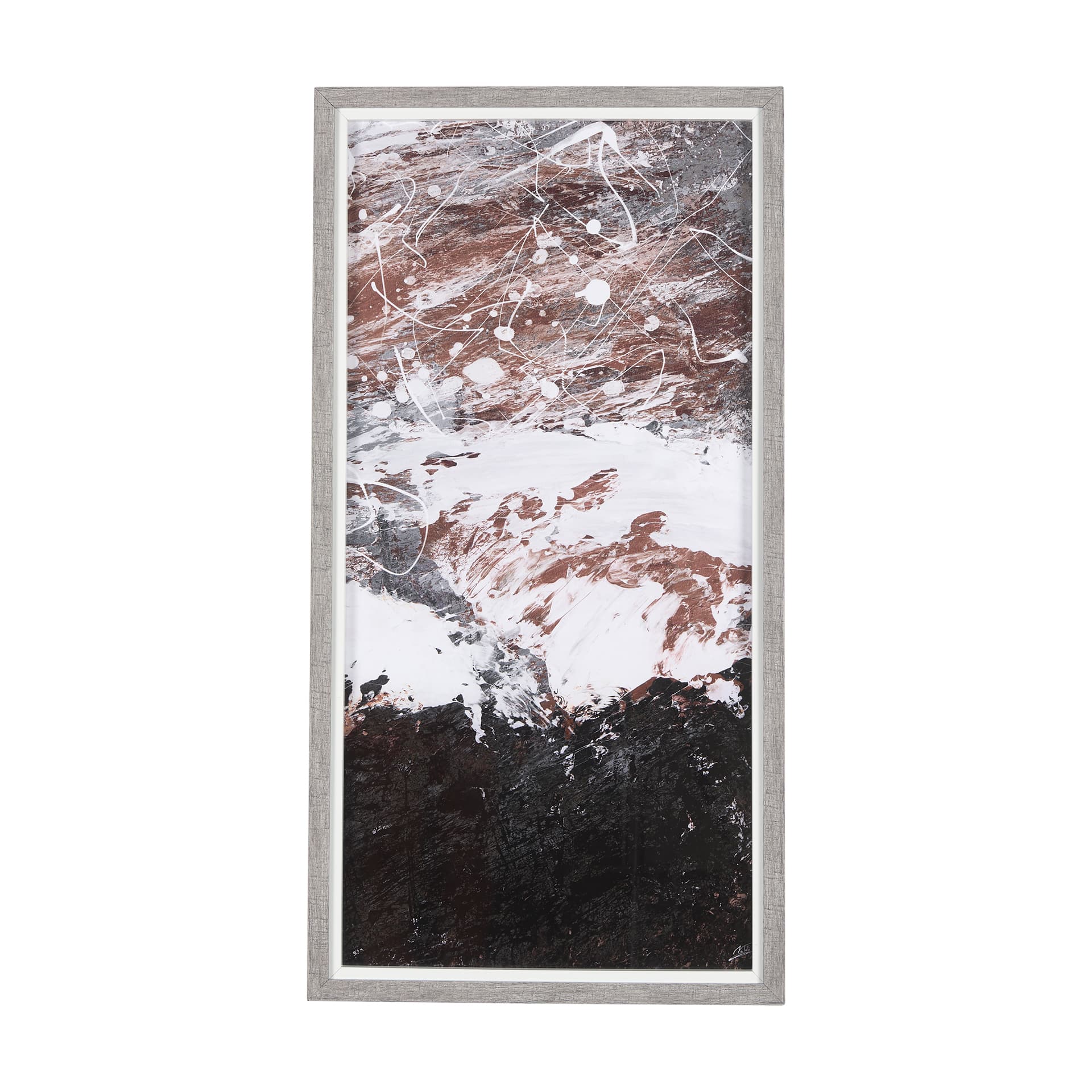 Sakura Rain III by Mercana Studio a Hand Embellished Textured Framed Art Print Matted under Glass — product photograph