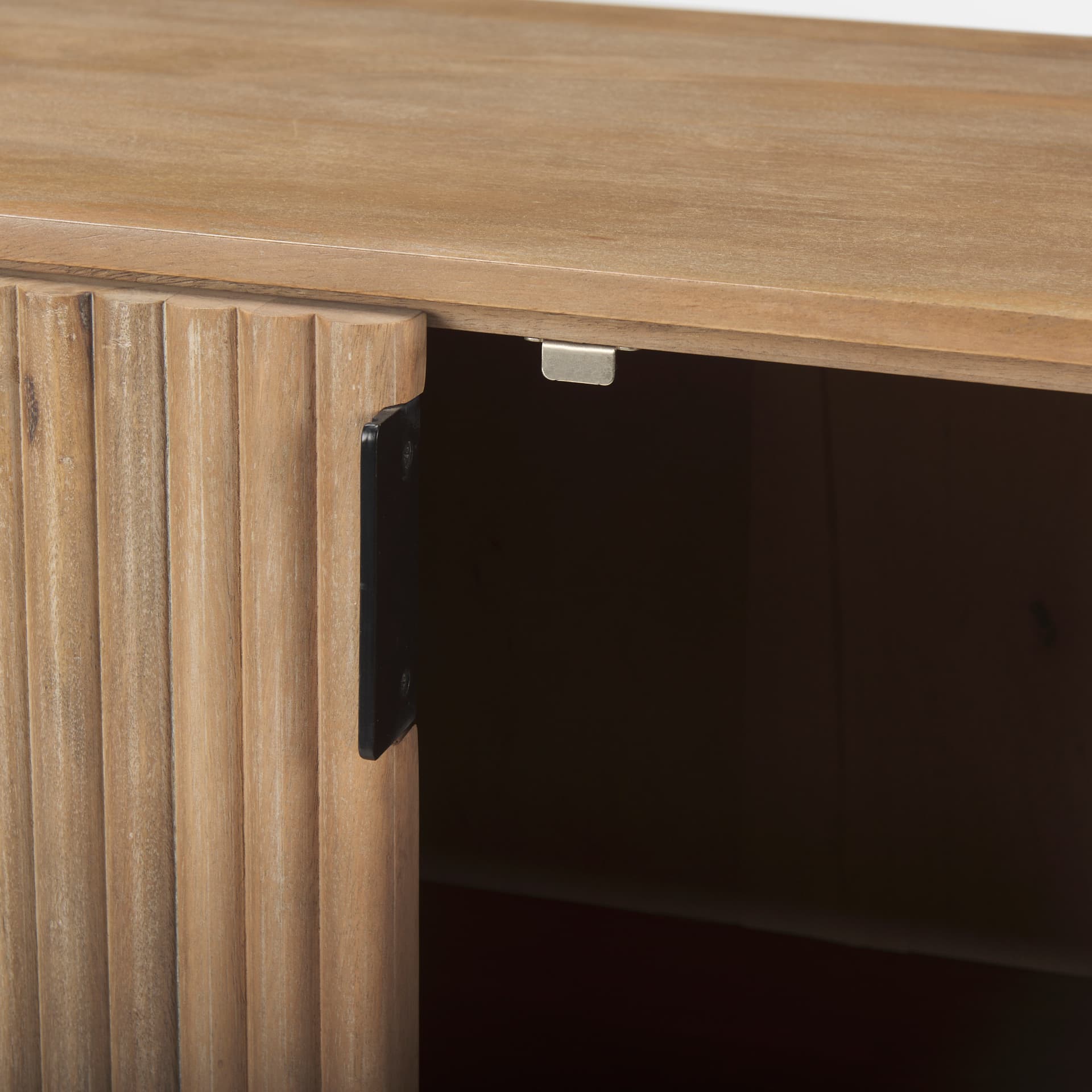 Terra Light Brown Wood Fluted Sideboard — product photograph