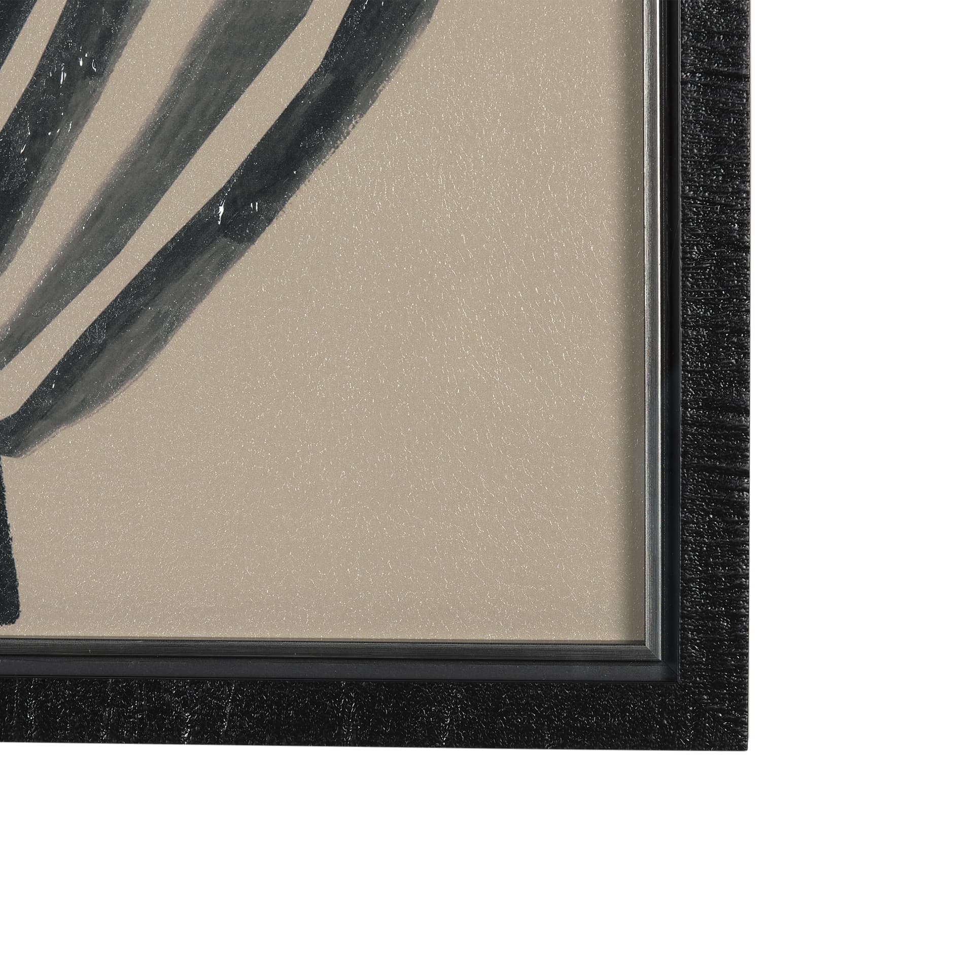 Simple Floral - Bloom by Mercana Studio Hand Embellished Textured Framed Art Photo Matted under Glas — product photograph