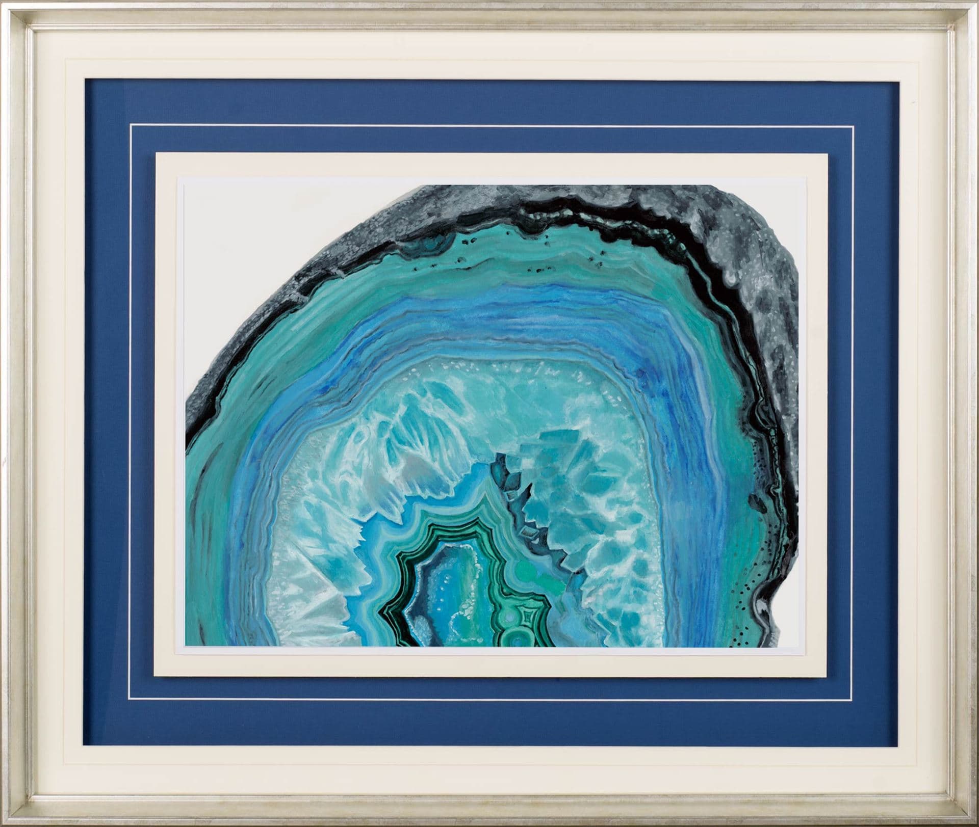 Agate Studies II by Naomi McCavitt a Framed Art Print Matted under Glass — product photograph