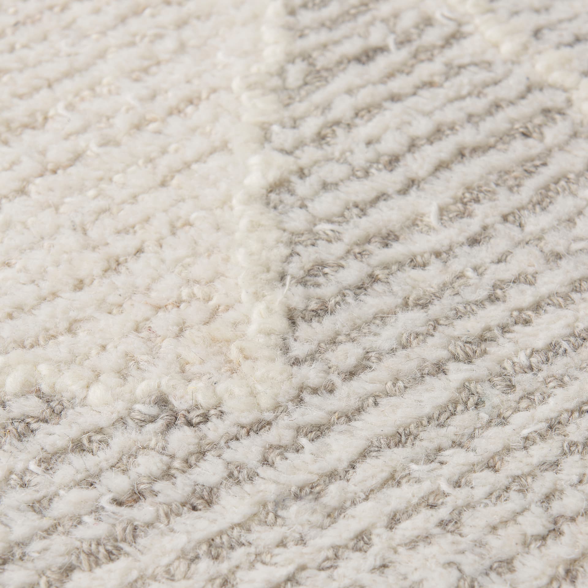 Kolt 9x12 Neutral Geometric Patterned Wool Area Rug — product photograph