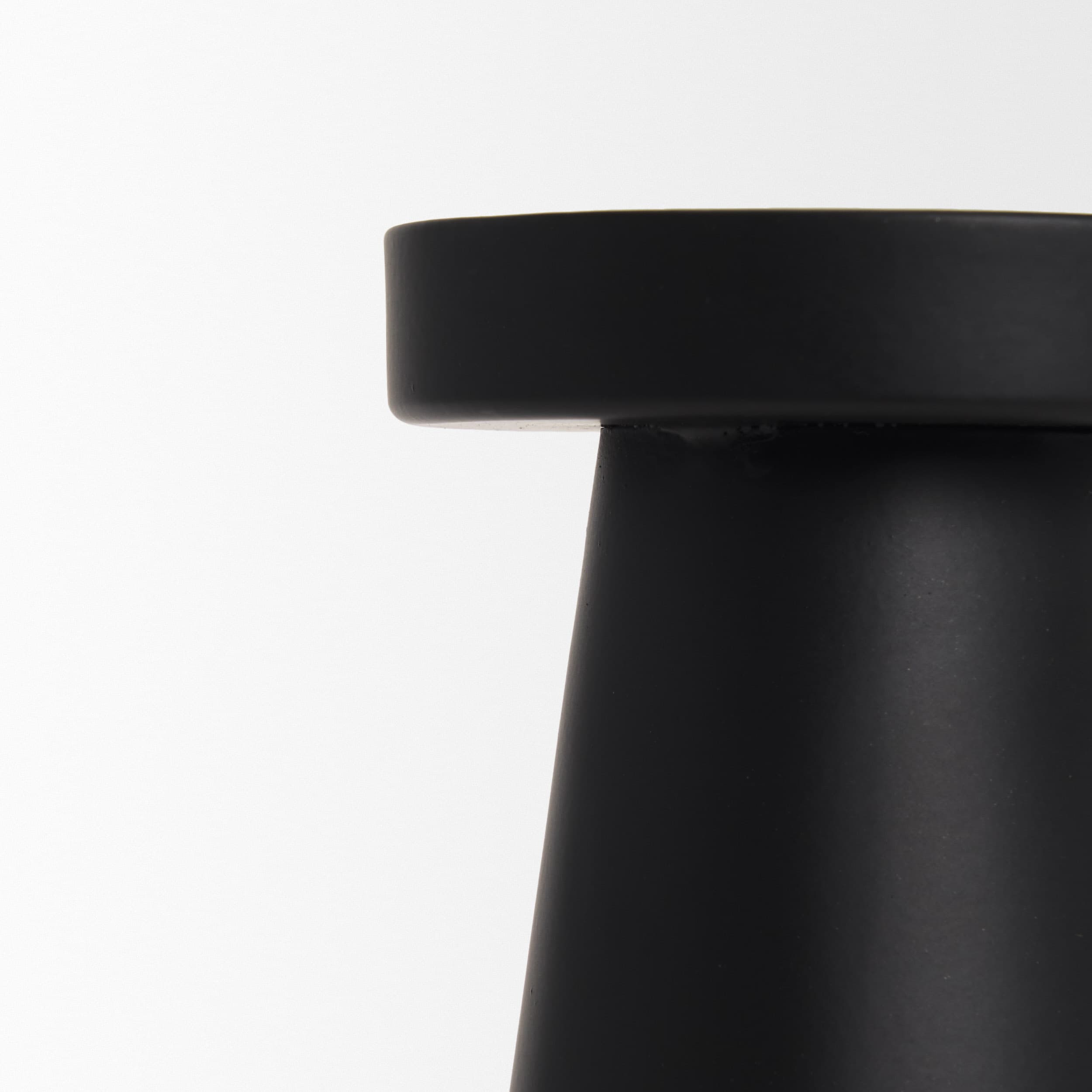 Quadir Tall Matte Black Metal Candle Holder — product photograph
