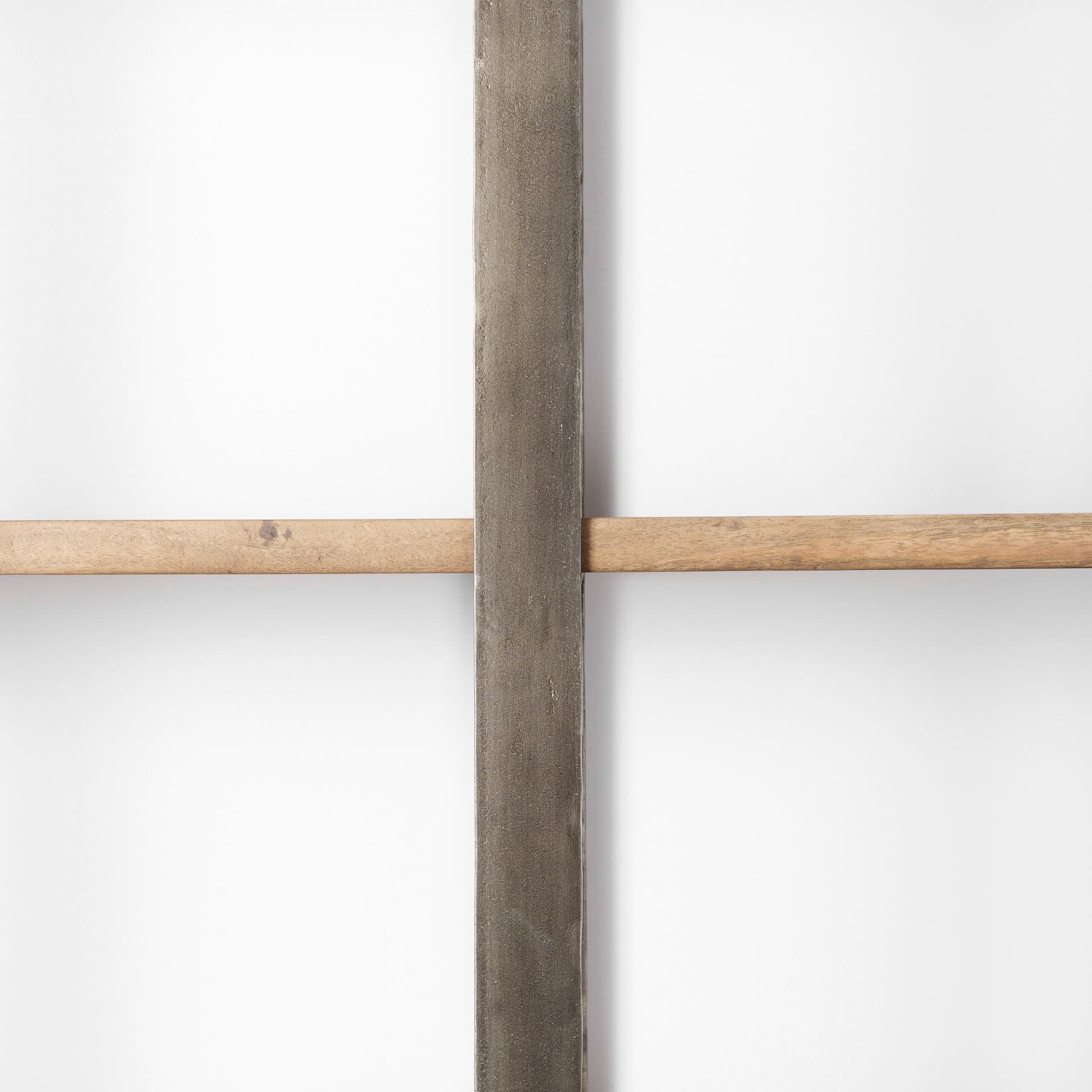 Taunton 80L x 10.5W x 90H Medium Brown Wood W/ Antique Nickel Metal Frame 6 Tier Shelving Unit — product photograph