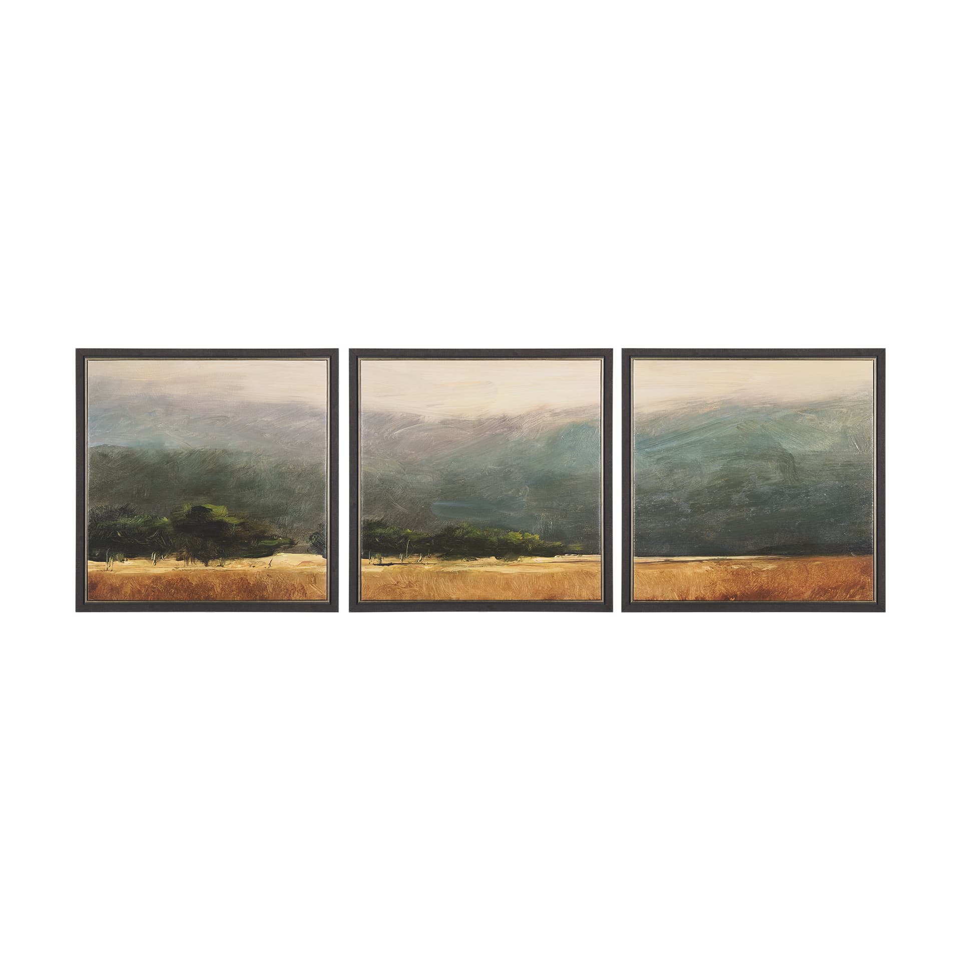 Haze Landscape by Mercana Studio a Hand Embellished Textured Framed Canvas — product photograph