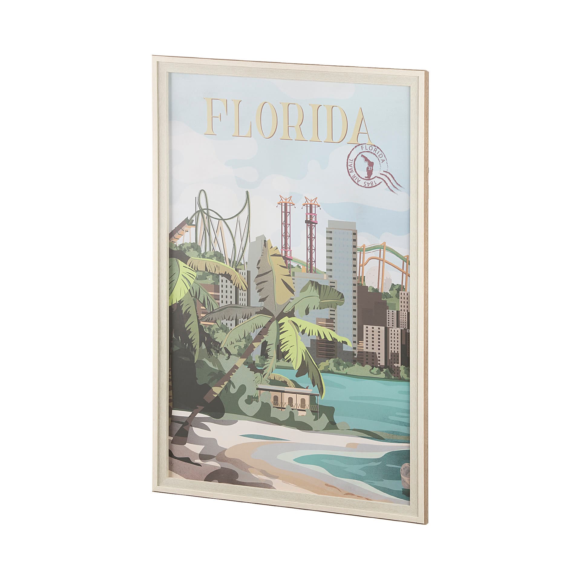Florida Go USA (XL) by Mercana Studio a Hand Embellished Decograph Framed Art Print under Glass — product photograph