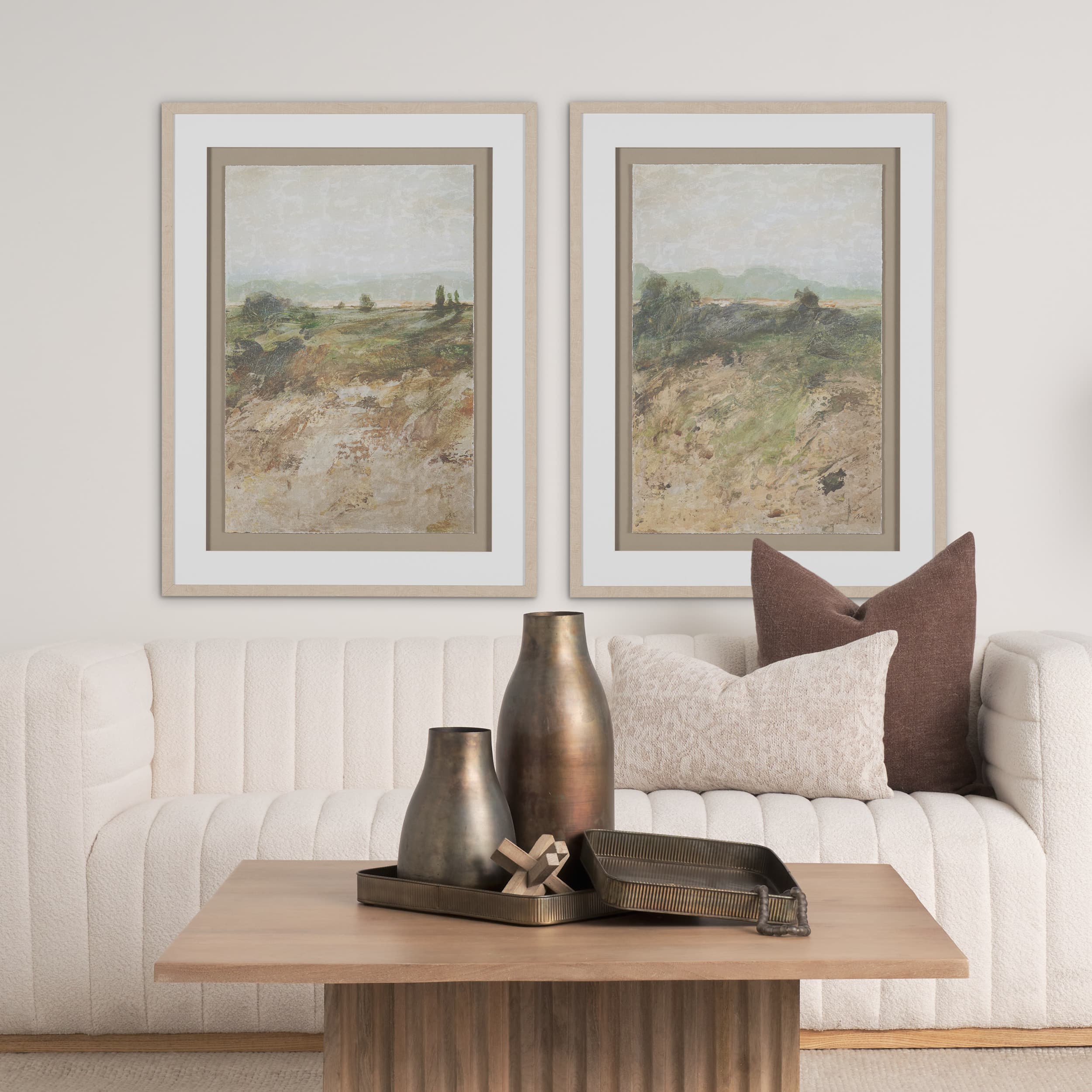 Amber Horizon III by Mercana Studio Textured Framed Artwork Matted under Glass — product photograph