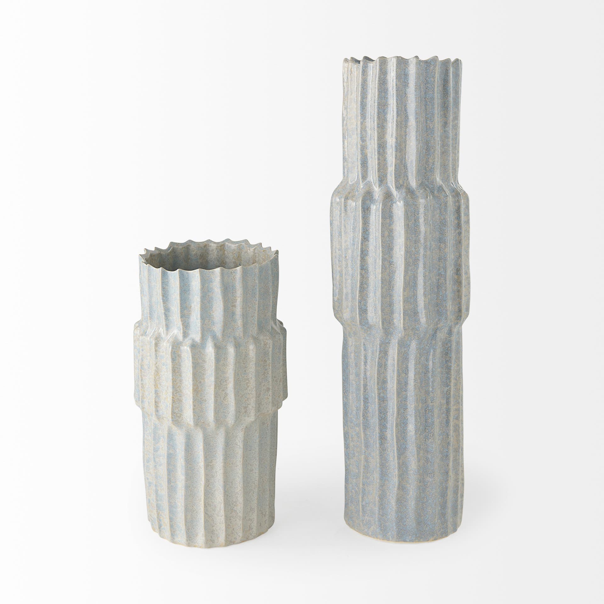 Cardon 14.4H Gray Ceramic Vase — product photograph